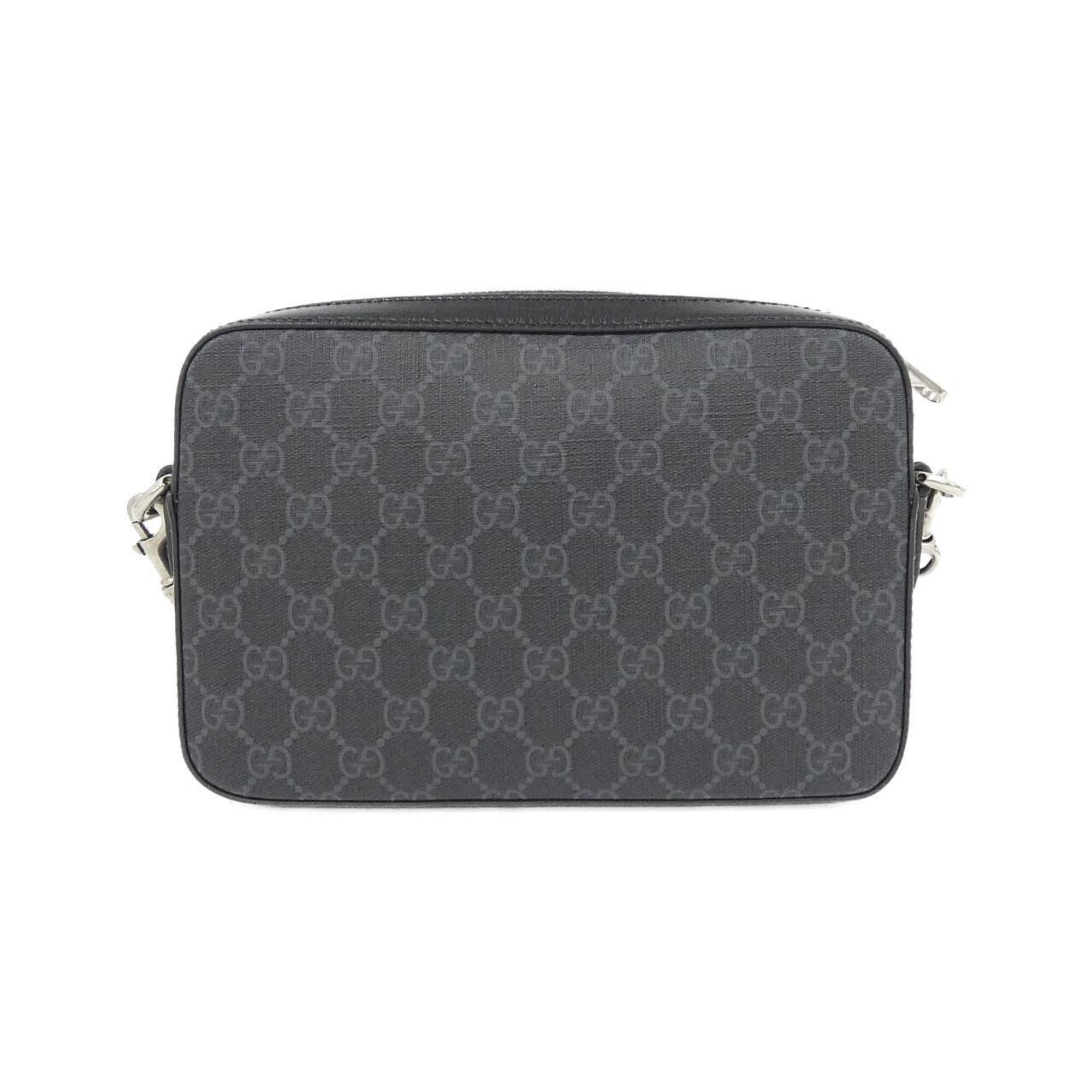 Gucci Black Gg Supreme Leather Shoulder Bag (Pre-Owned)