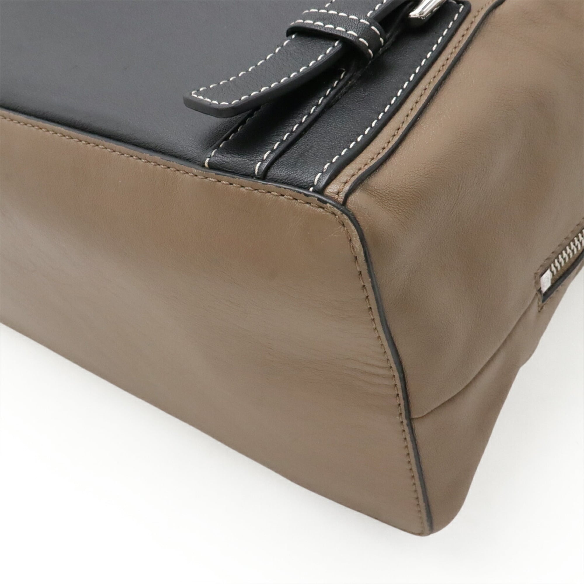 Loewe Black Brown Gray Leather Backpack (Pre-Owned)
