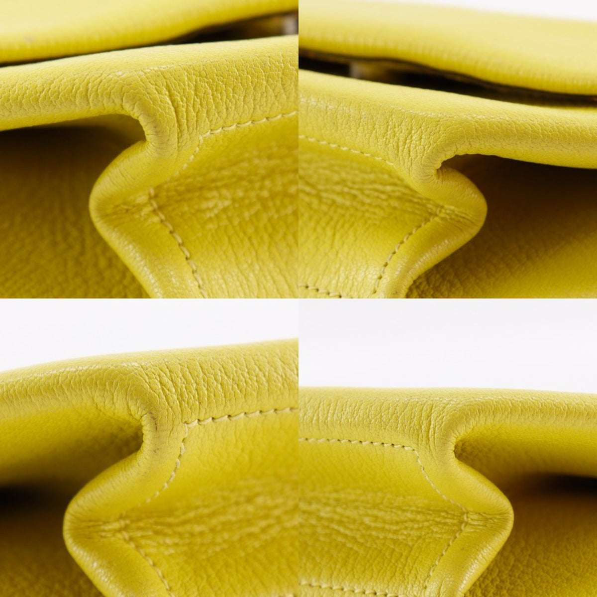 Hermes Yellow Chevre Leather Clutch Bag (Pre-Owned)
