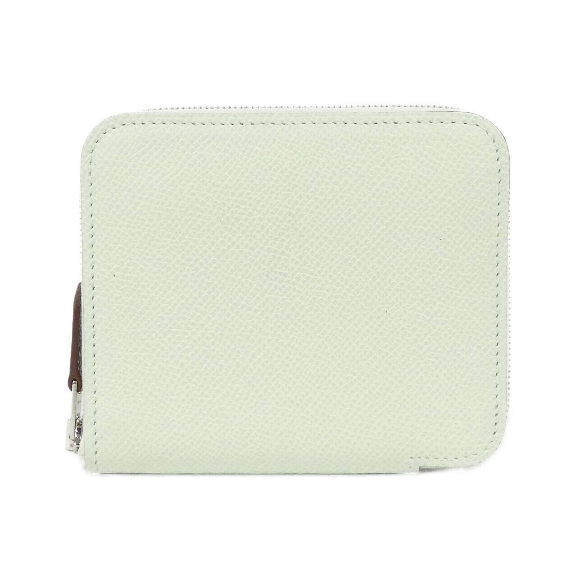Hermes Mc2 Blue Hydra Green Epsom Leather Silk Wallet (Bi-Fold) (Pre-Owned)