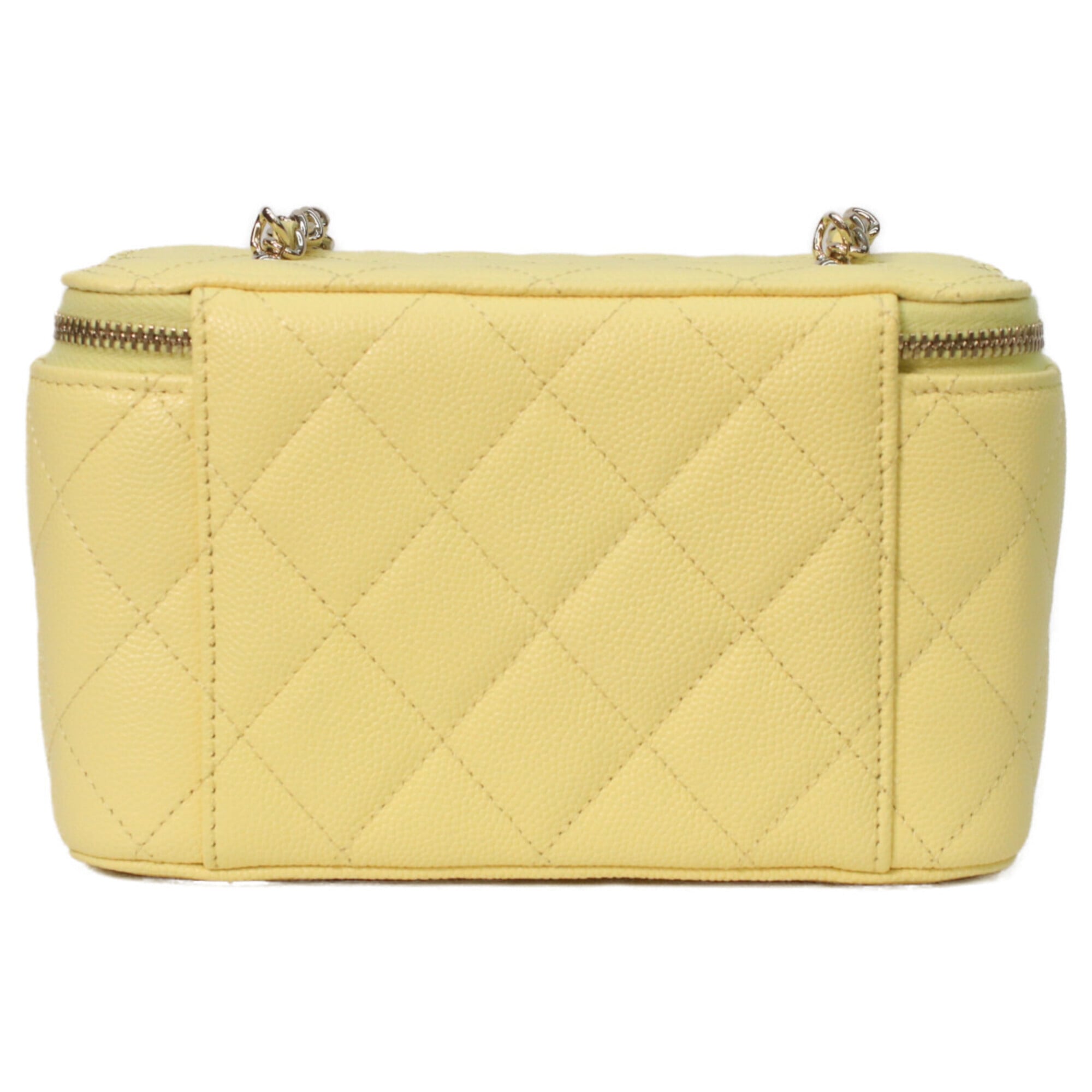 Chanel Matelasse Yellow Grained Calfskin Shoulder Bag (Pre-Owned)