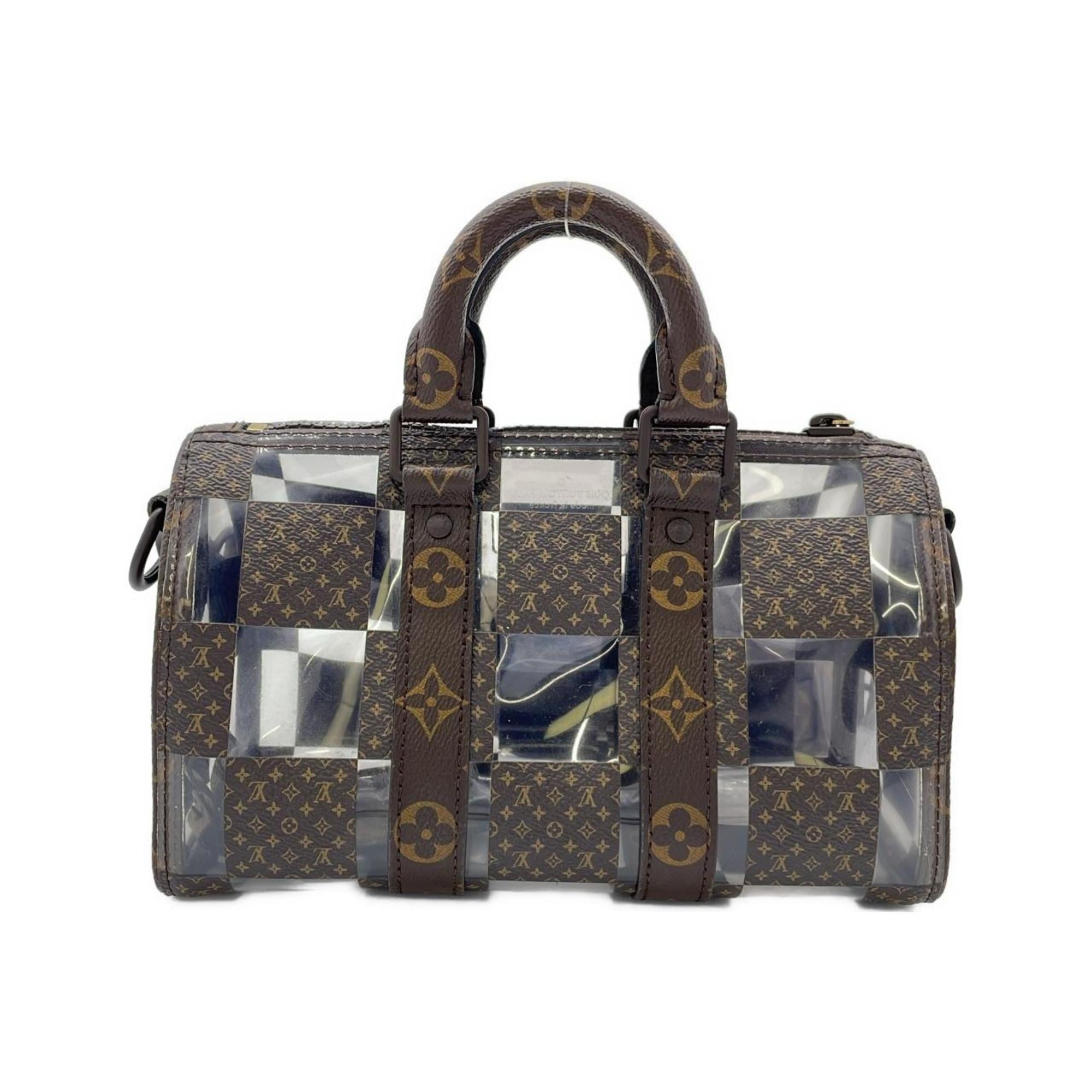 Louis Vuitton Marron Coated Canvas Pvc Boston Bag (Pre-Owned)