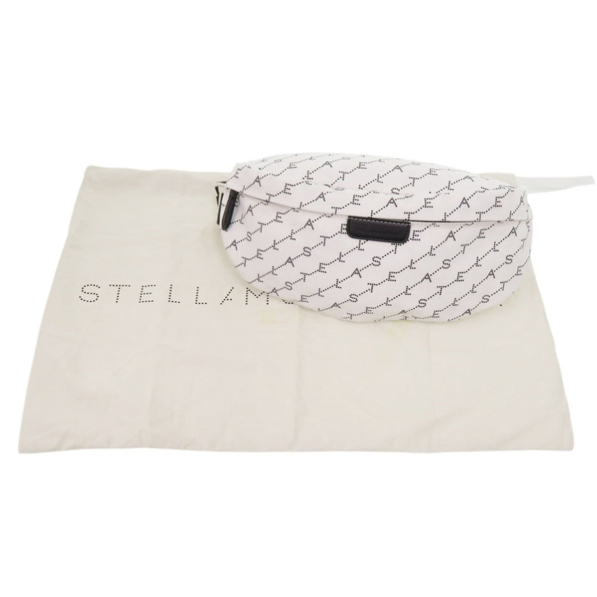 Stella Mccartney Black White Nylon Fanny Pack Sling Bag (Pre-Owned)