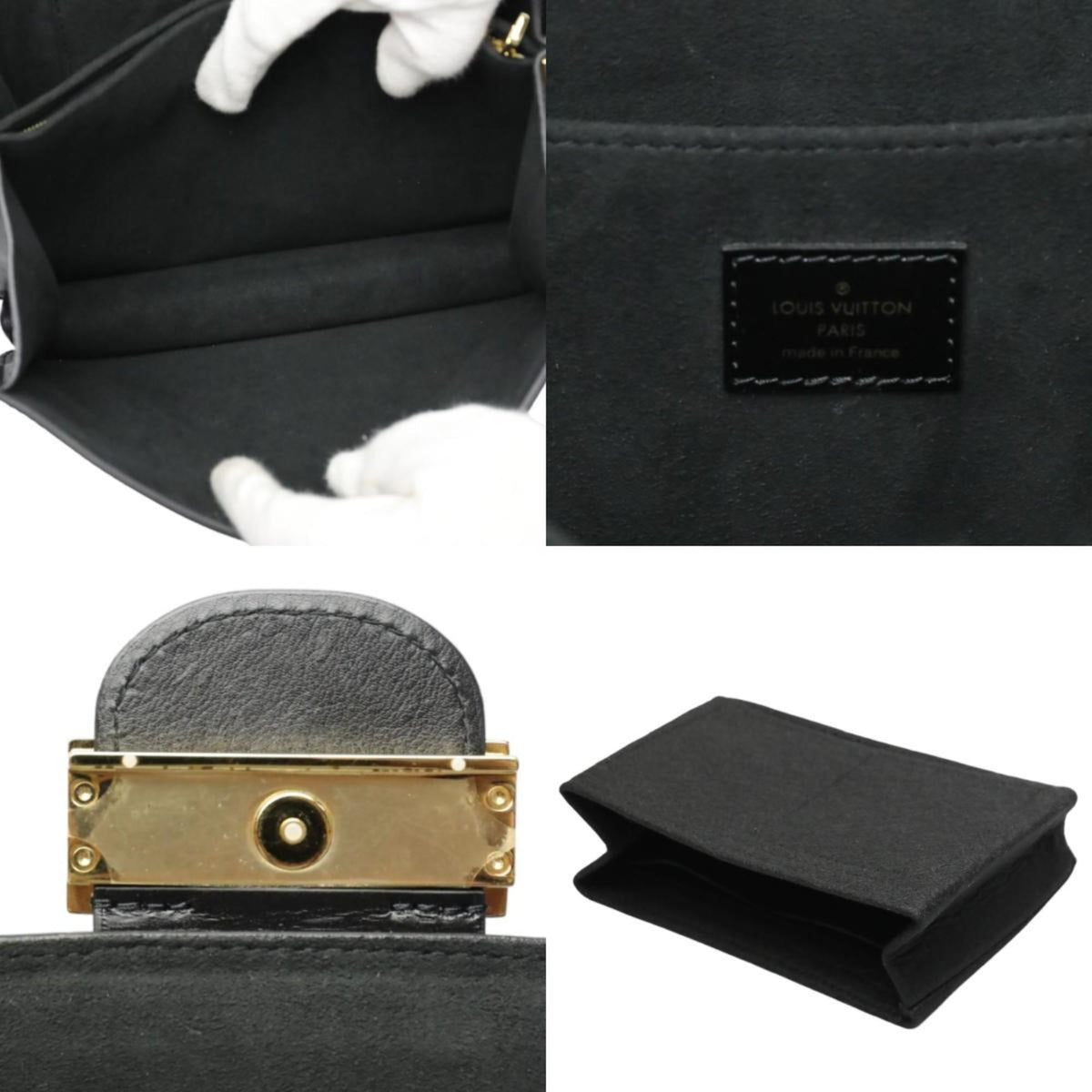 Louis Vuitton Black Noir Leather Shoulder Bag (Pre-Owned)