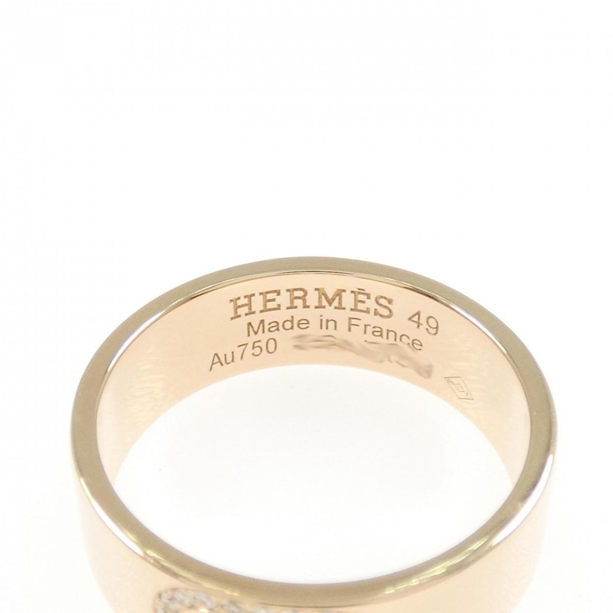 Hermes Pink Gold Band Ring (Pre-Owned)