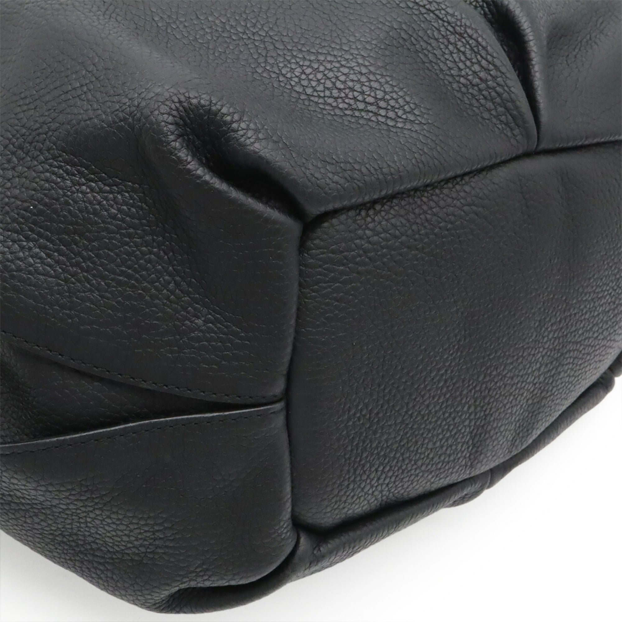 Celine Black White Leather Handbag Shoulder Bag (Pre-Owned)