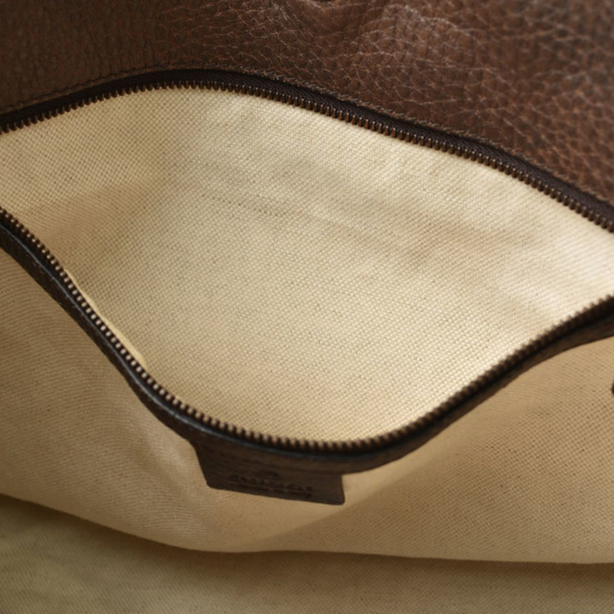 Gucci Beige Brown Gg Canvas Leather Tote Bag (Pre-Owned)