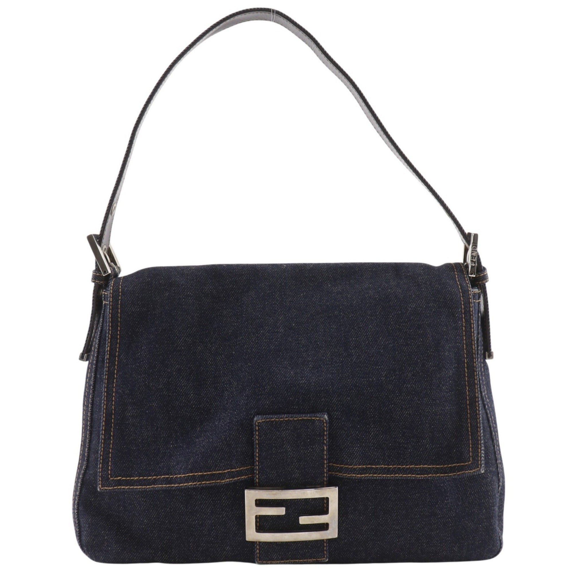 Fendi Navy Denim Shoulder Bag (Pre-Owned)