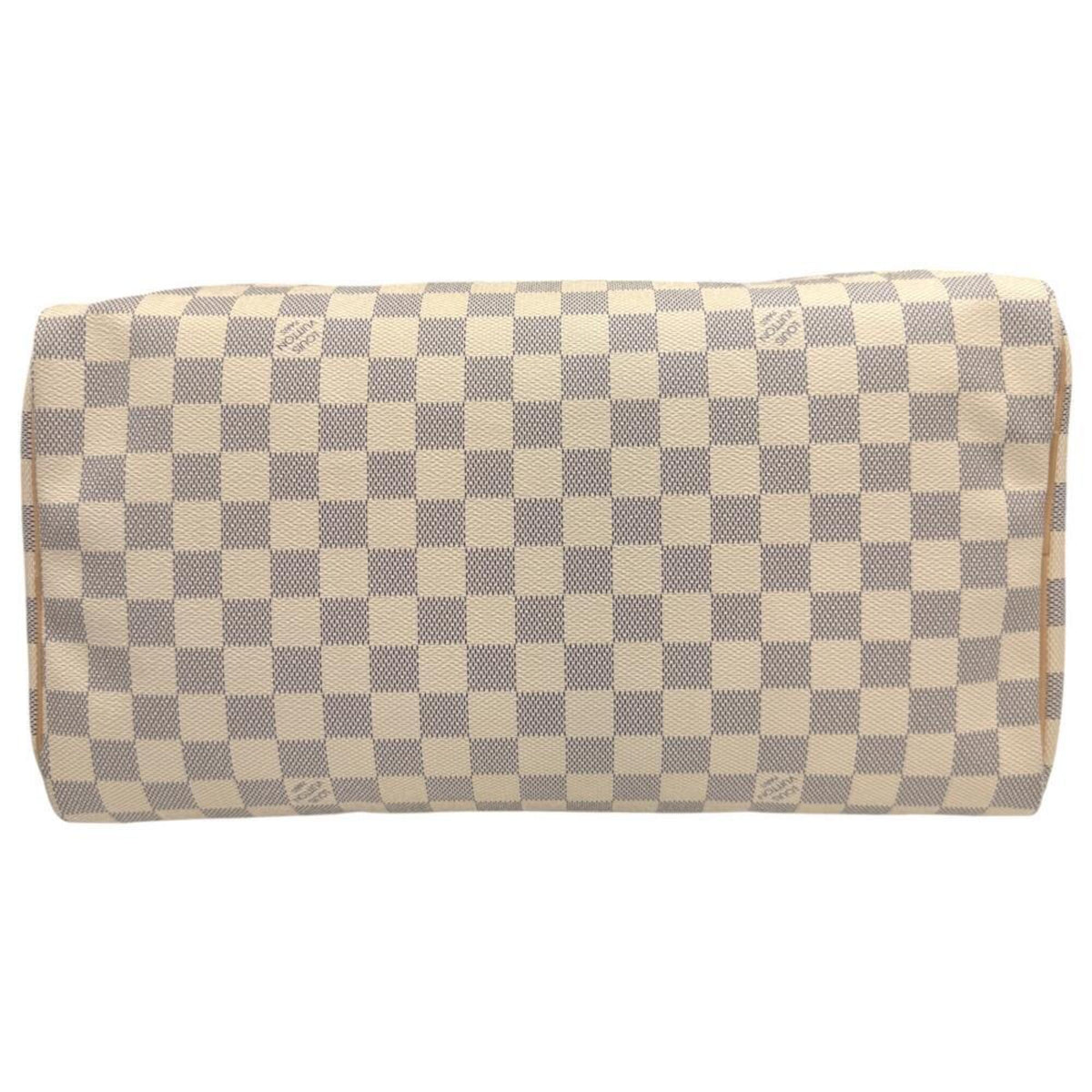 Louis Vuitton White Damier Azur Boston Bag Handbag (Pre-Owned)