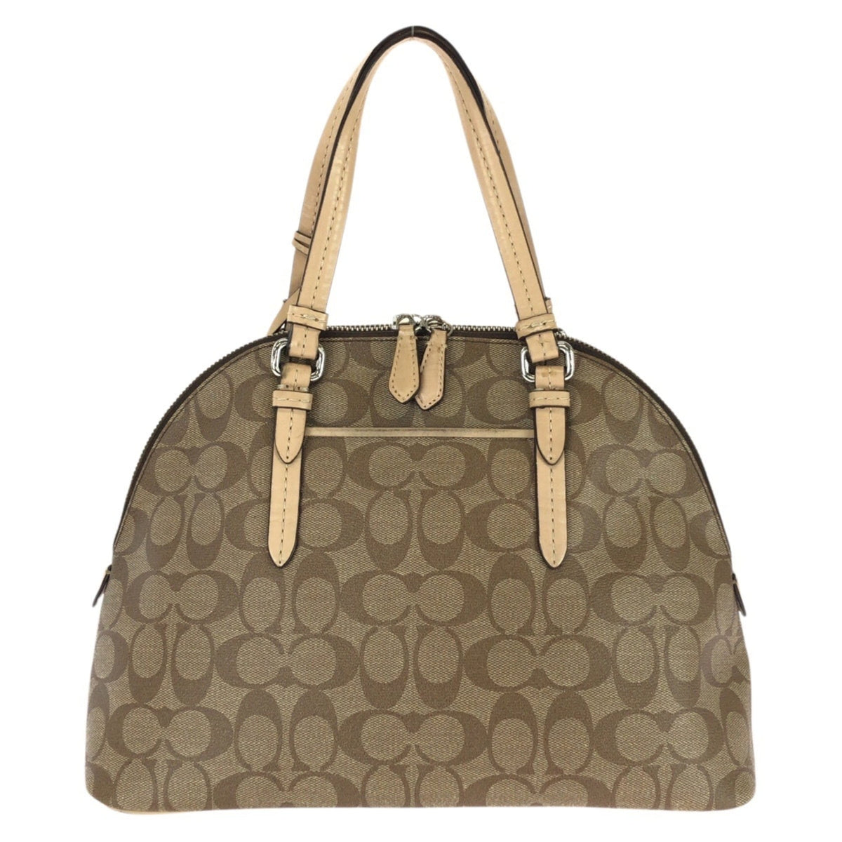 Coach Beige Brown Pvc Leather Handbag (Pre-Owned)