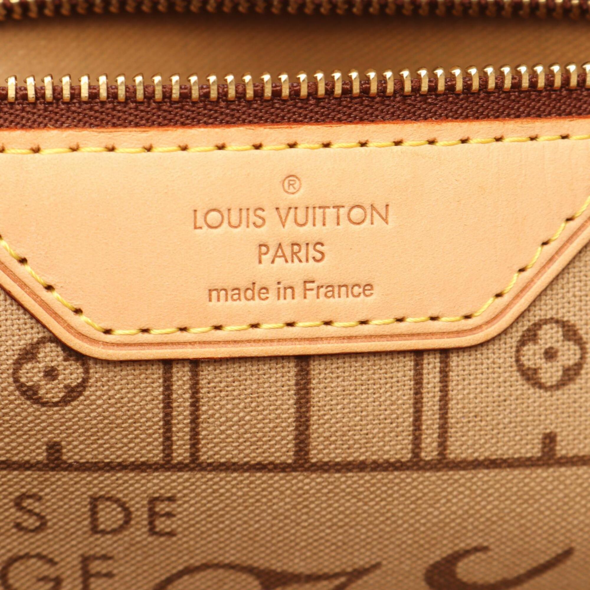 Louis Vuitton Brown Coated Canvas Leather Handbag Tote Bag (Pre-Owned)