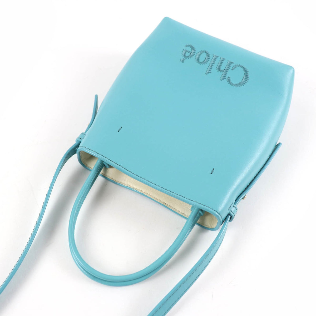 Chloé Blue Leather Shoulder Bag (Pre-Owned)