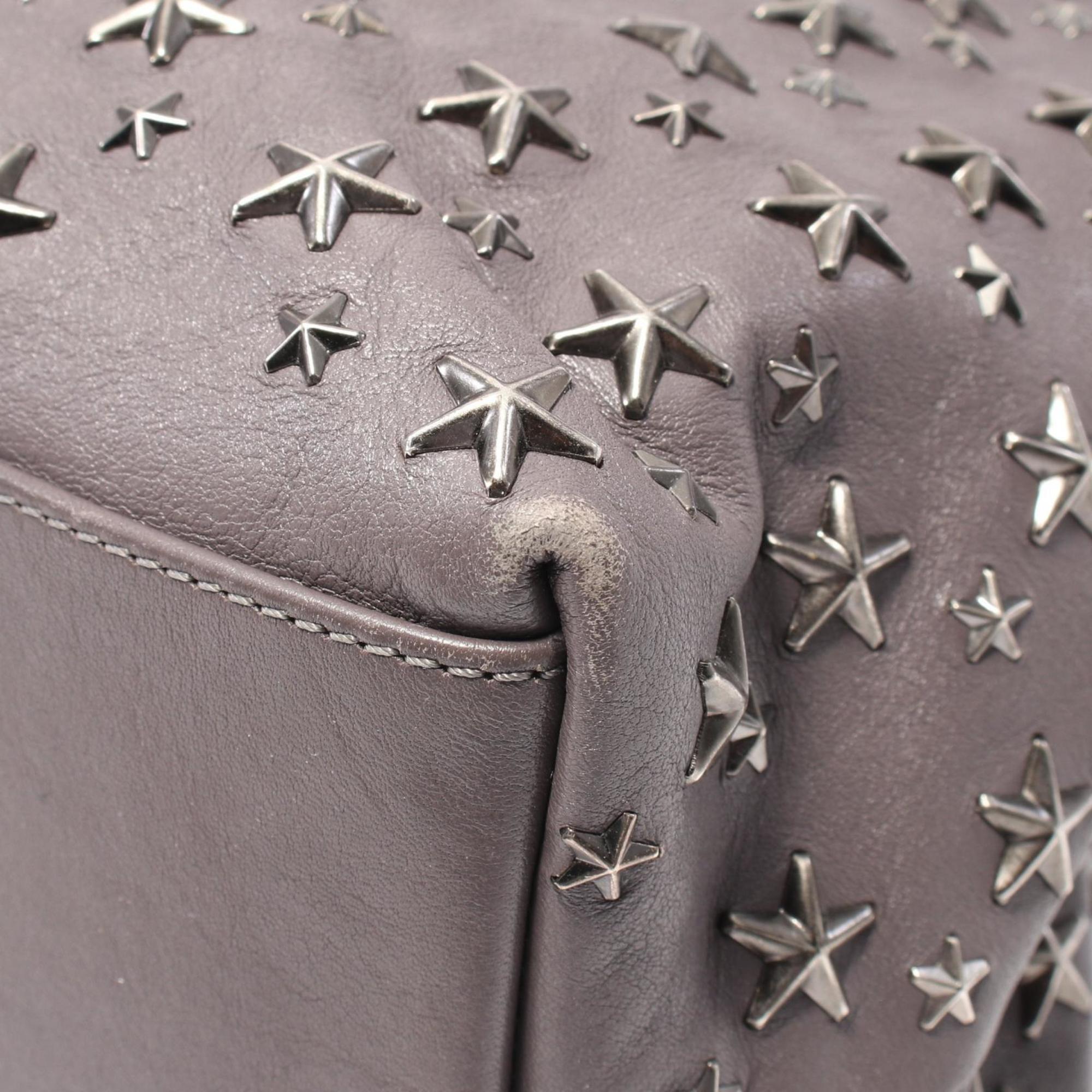 Jimmy Choo Gray Leather Tote Bag (Pre-Owned)