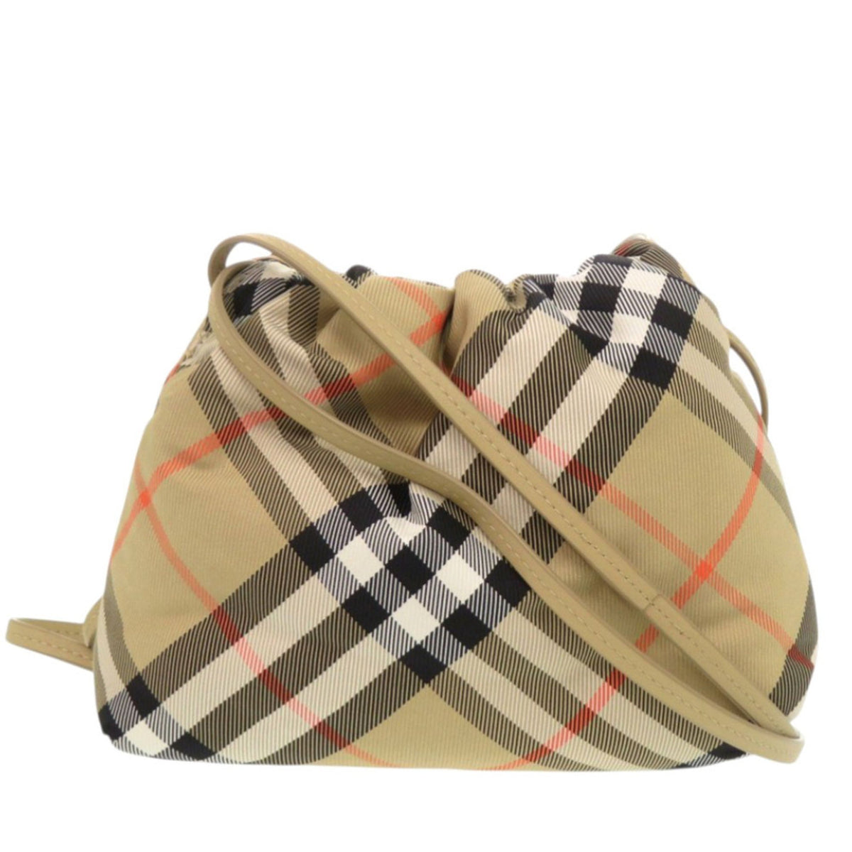 Burberry Brown Nylon Leather Shoulder Bag (Pre-Owned)