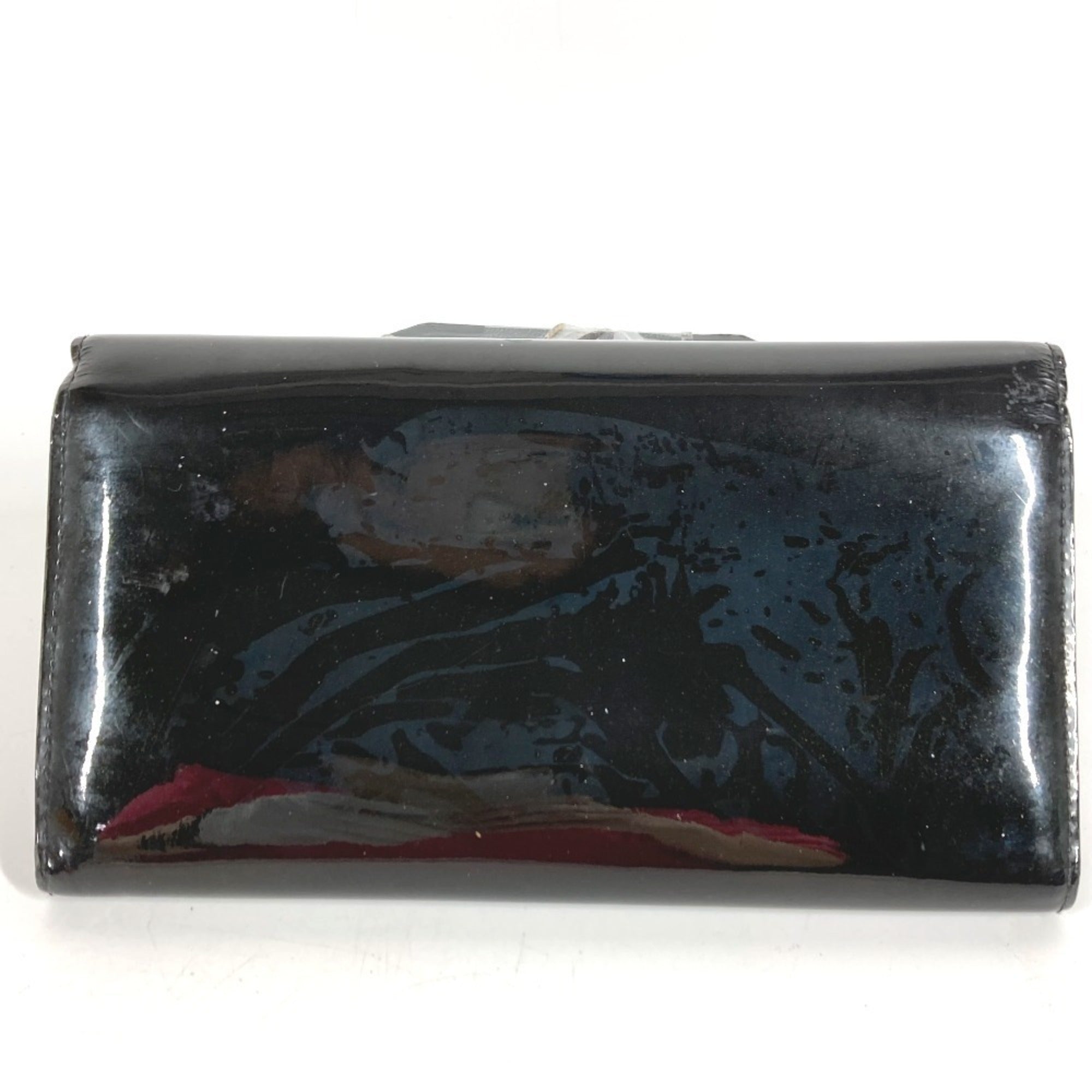 Louis Vuitton Black Patent Leather Long Wallet (Bi-Fold) (Pre-Owned)