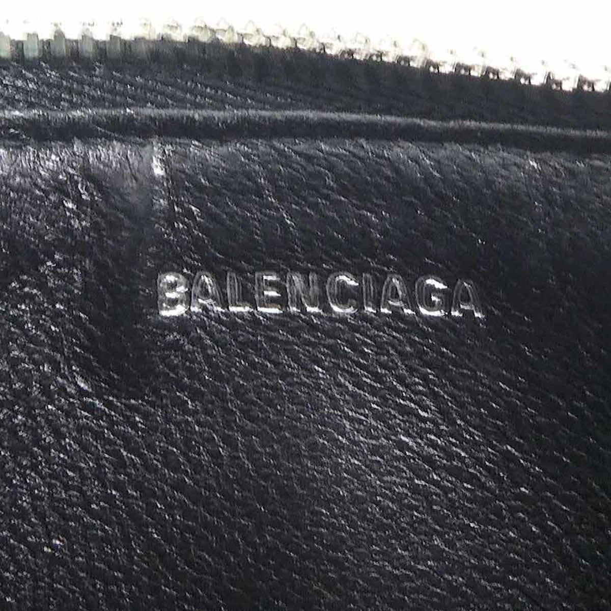 Balenciaga Black Leather Coin Purse/Coin Case (Pre-Owned)