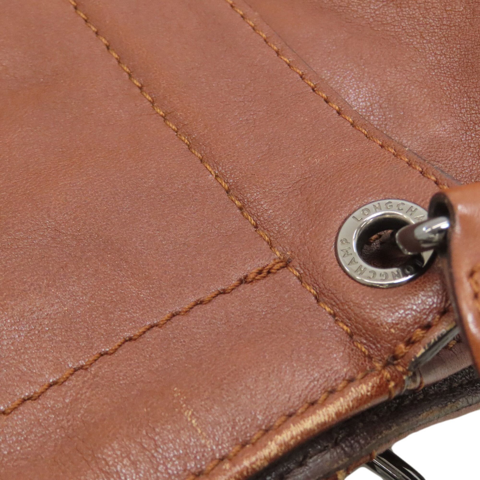 Longchamp Brown Leather Handbag (Pre-Owned)