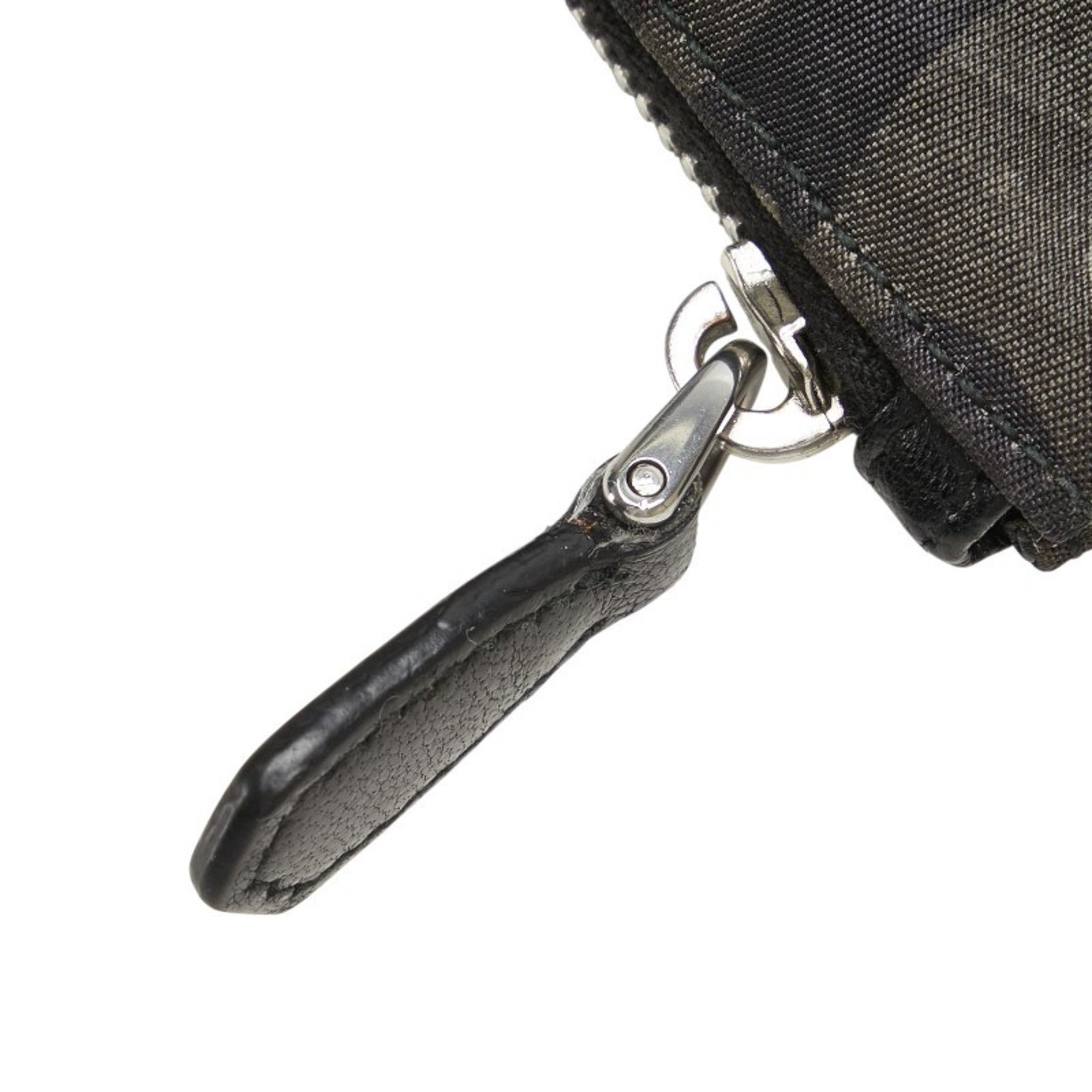 Prada Black Camouflage Gray Nylon Leather Coin Purse/Coin Case (Pre-Owned)