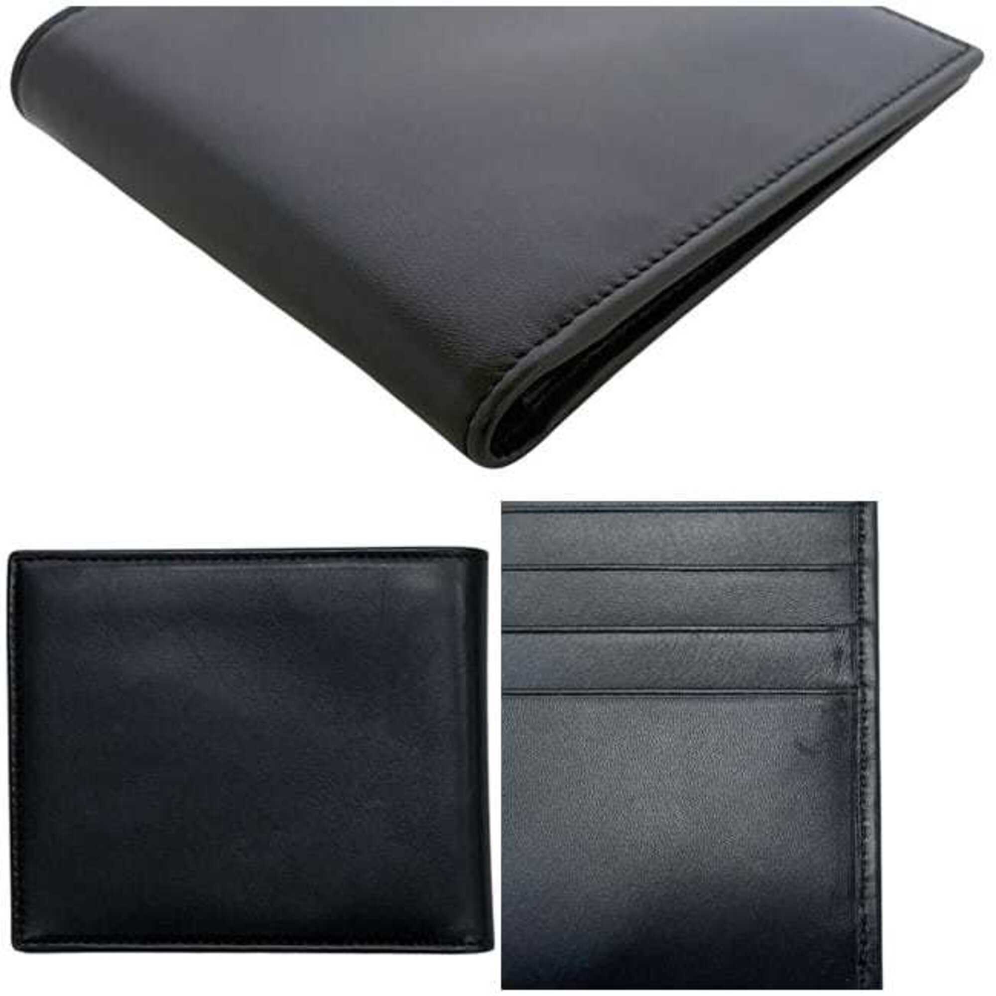 Salvatore Ferragamo Black Leather Wallet (Bi-Fold) (Pre-Owned)