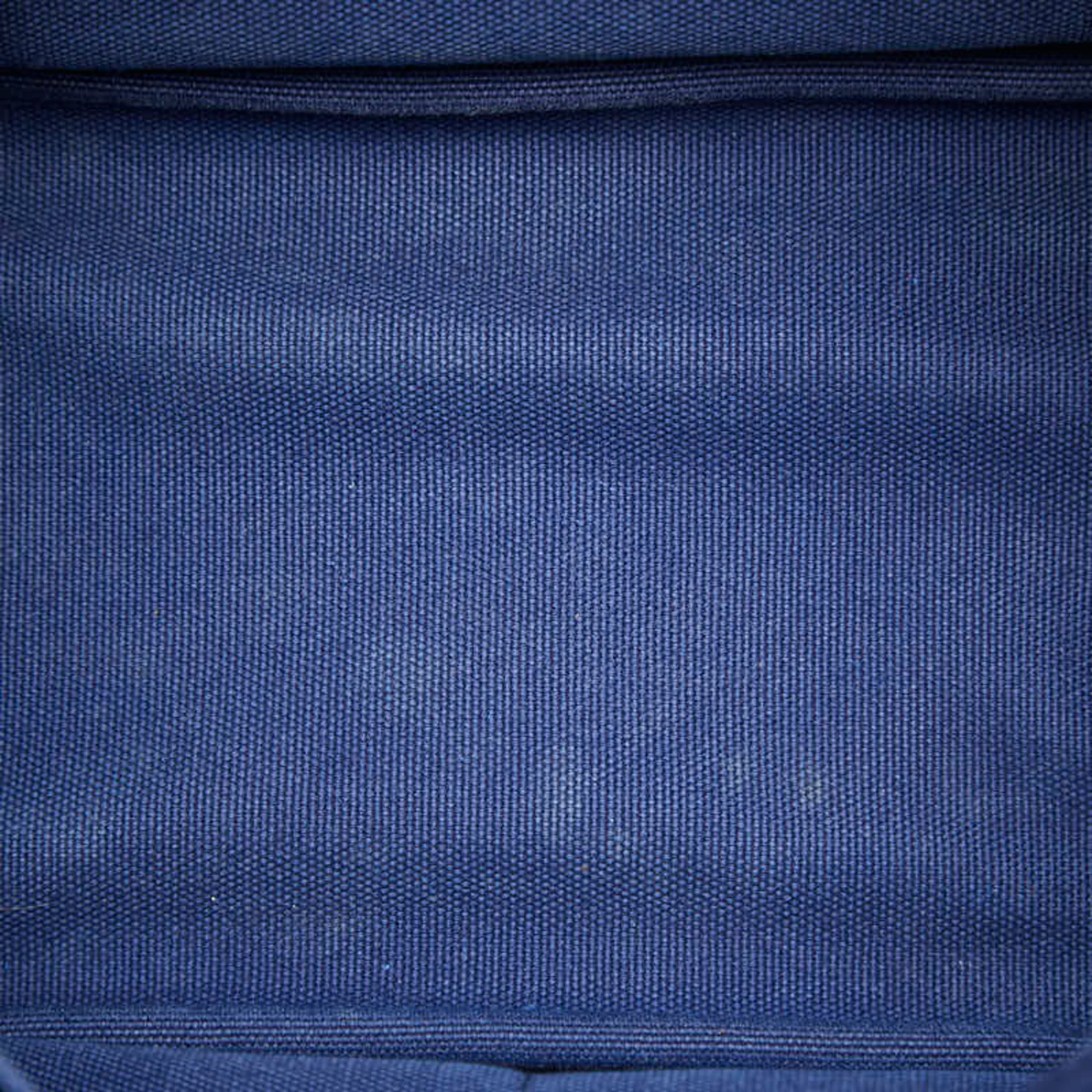 Prada Canapa Blue Canvas Handbag Shoulder Bag (Pre-Owned)