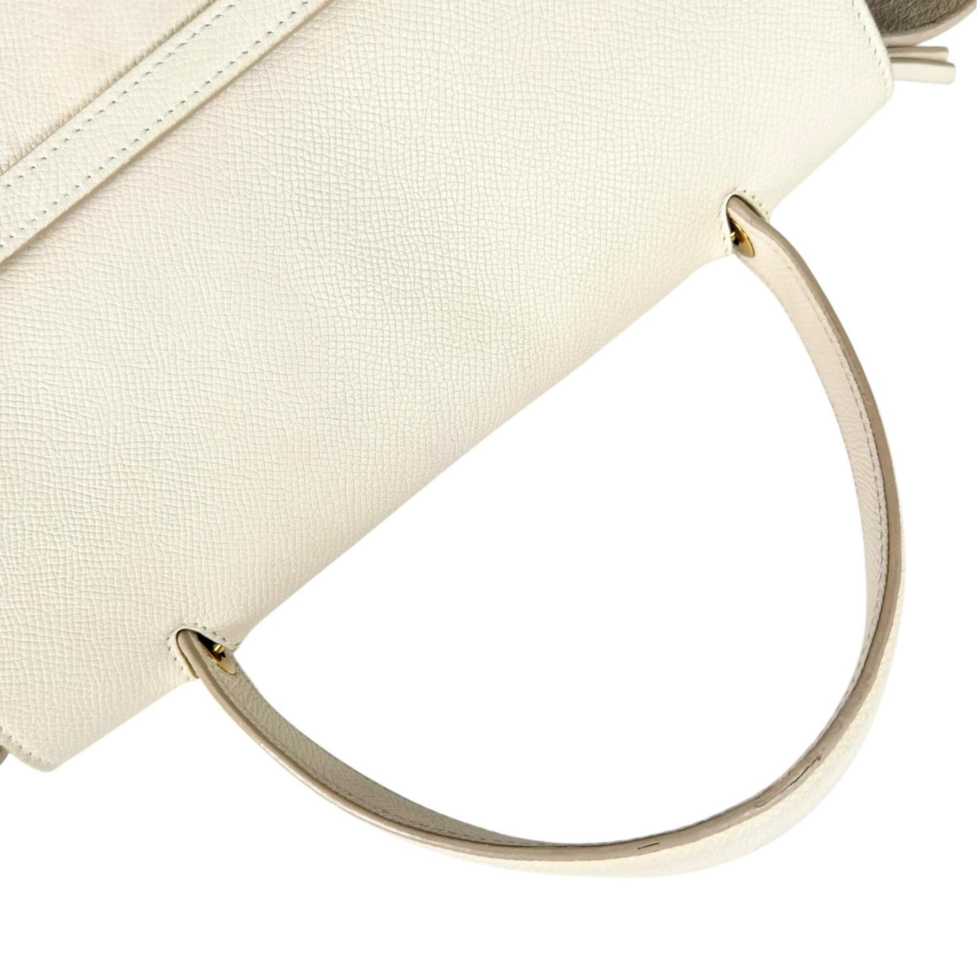 Celine Ivory White Leather Handbag (Pre-Owned)