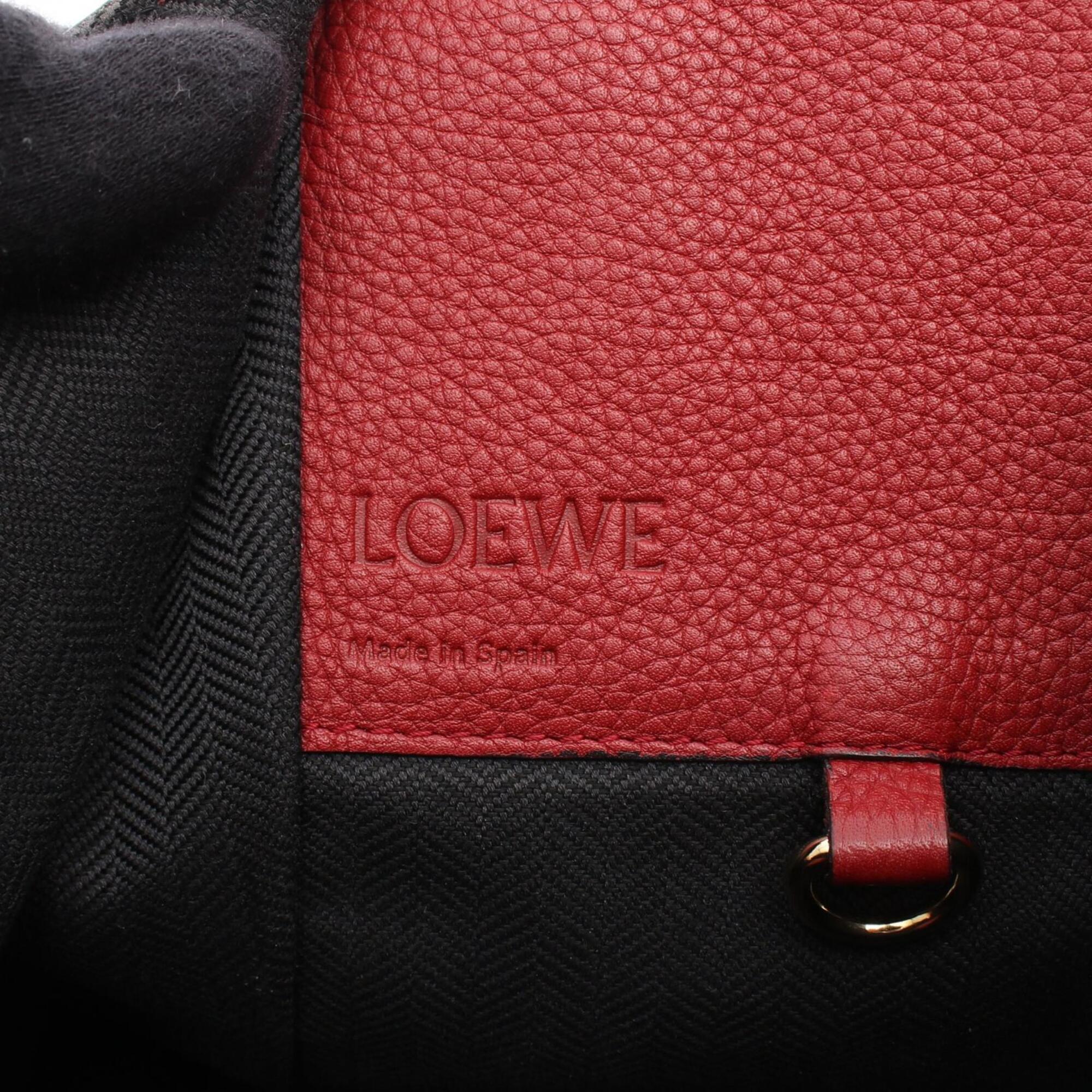 Loewe Hammock Red Color Leather Handbag (Pre-Owned)