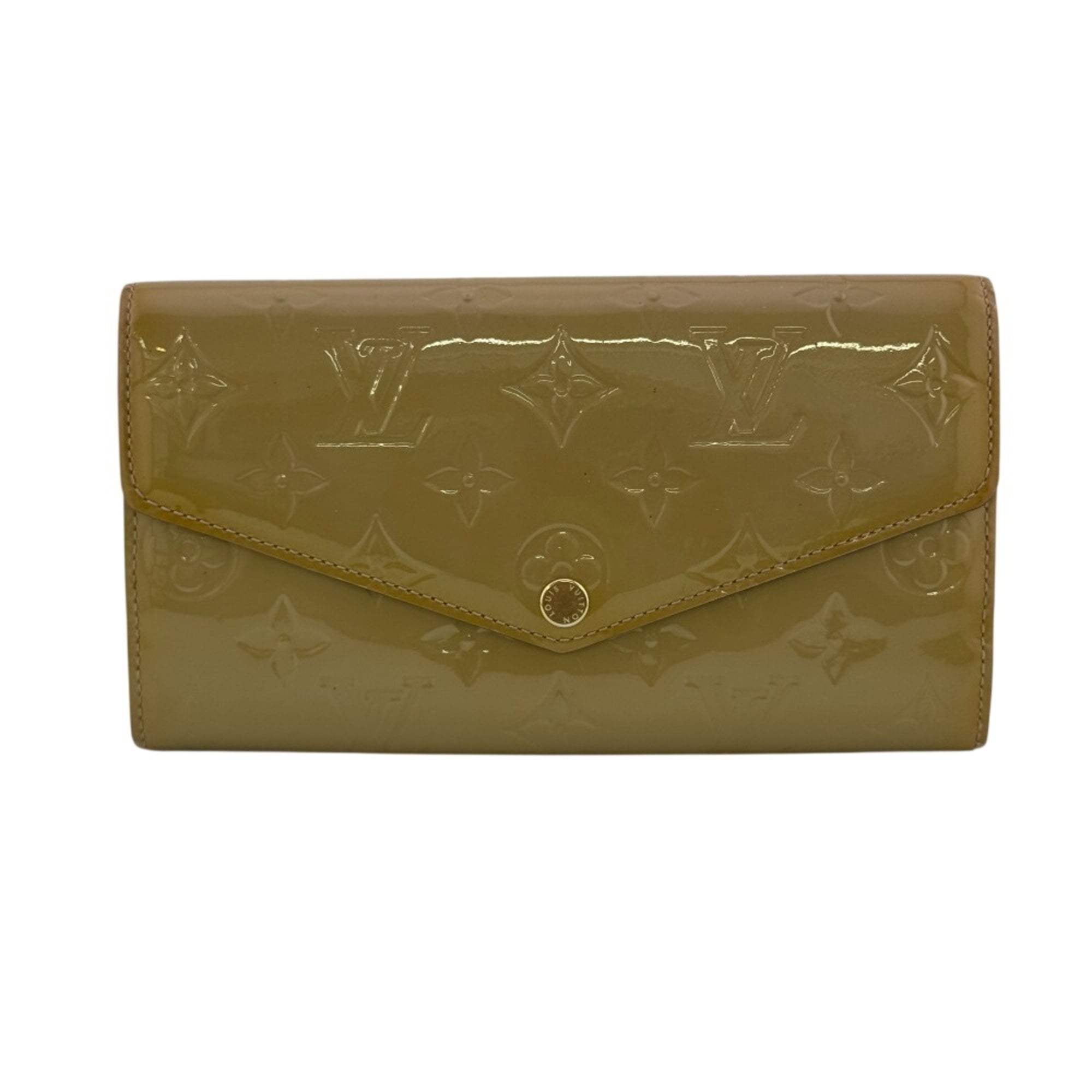 Louis Vuitton Monogram Vernis Yellow Monogram Vernis Long Wallet (Bi-Fold) (Pre-Owned)
