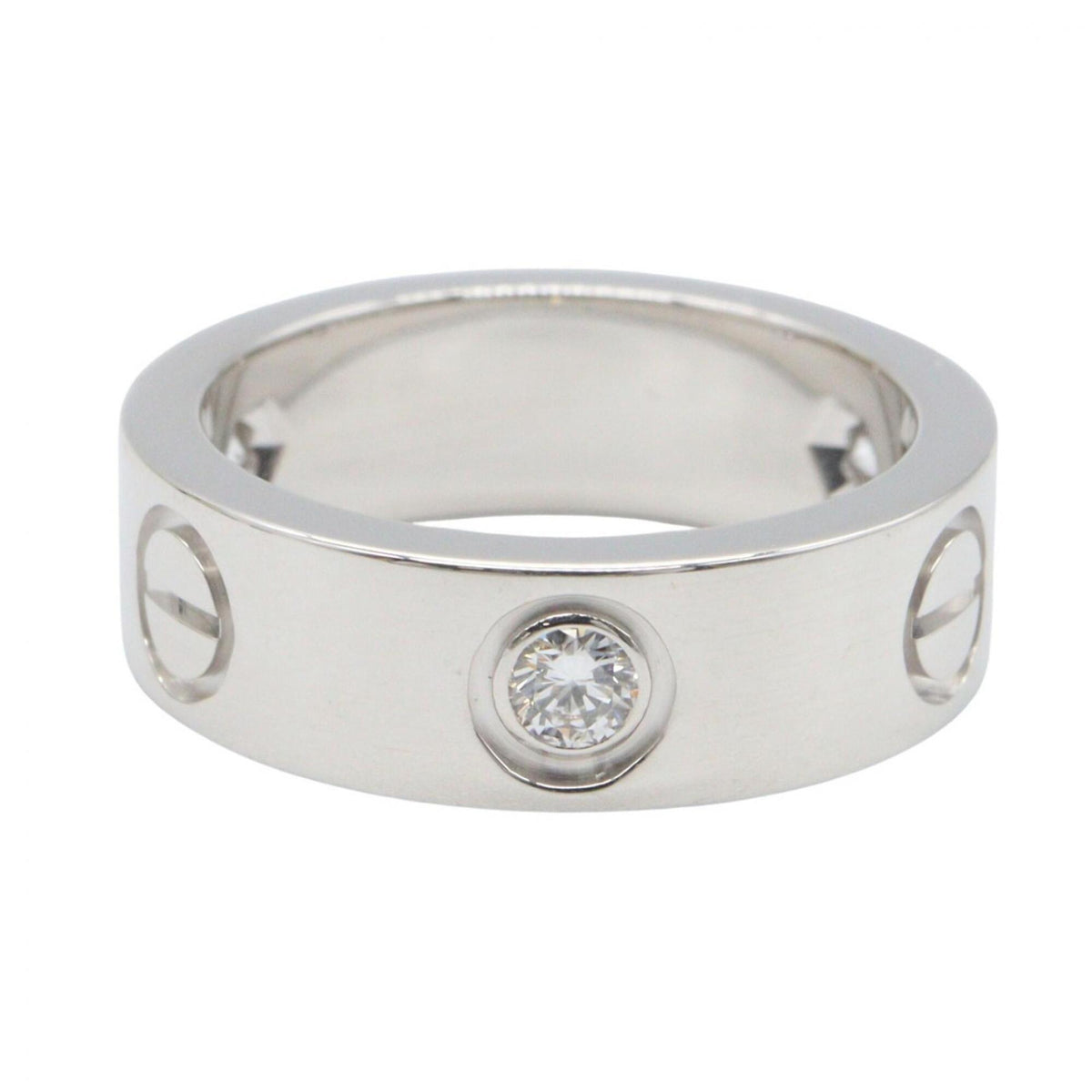Cartier Silver Clear White Gold (18K) Band Ring (Pre-Owned)