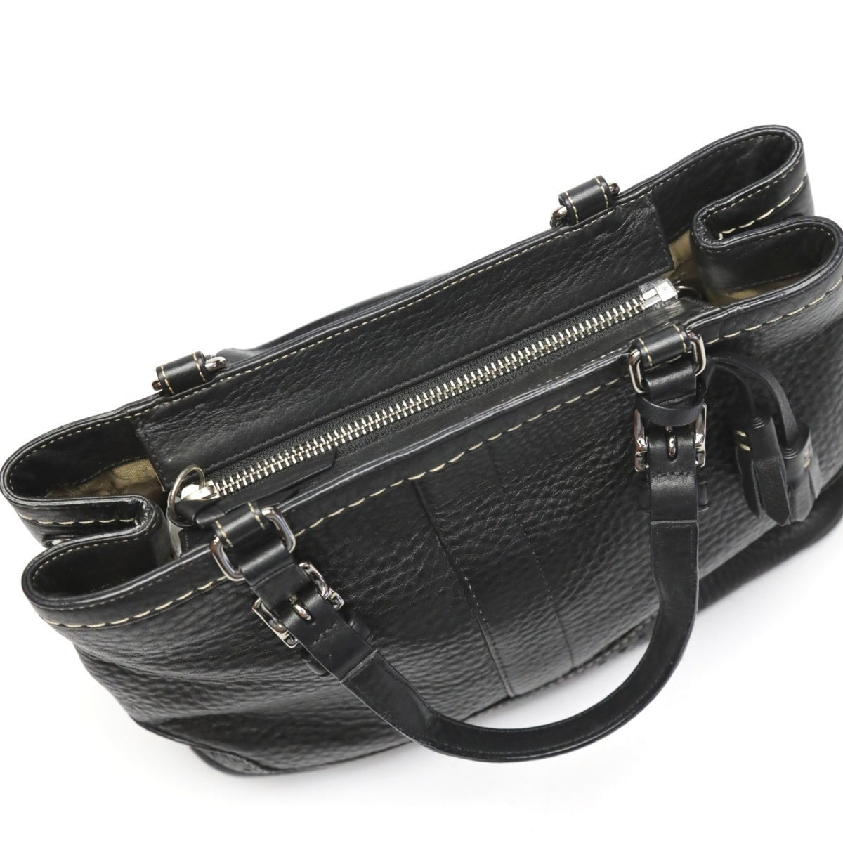 Coach Black Leather Handbag (Pre-Owned)
