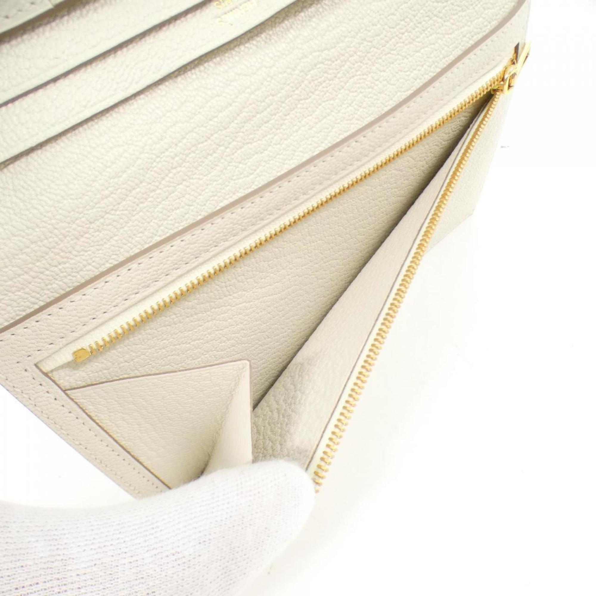 Hermes White Chevre Leather Long Wallet (Bi-Fold) (Pre-Owned)