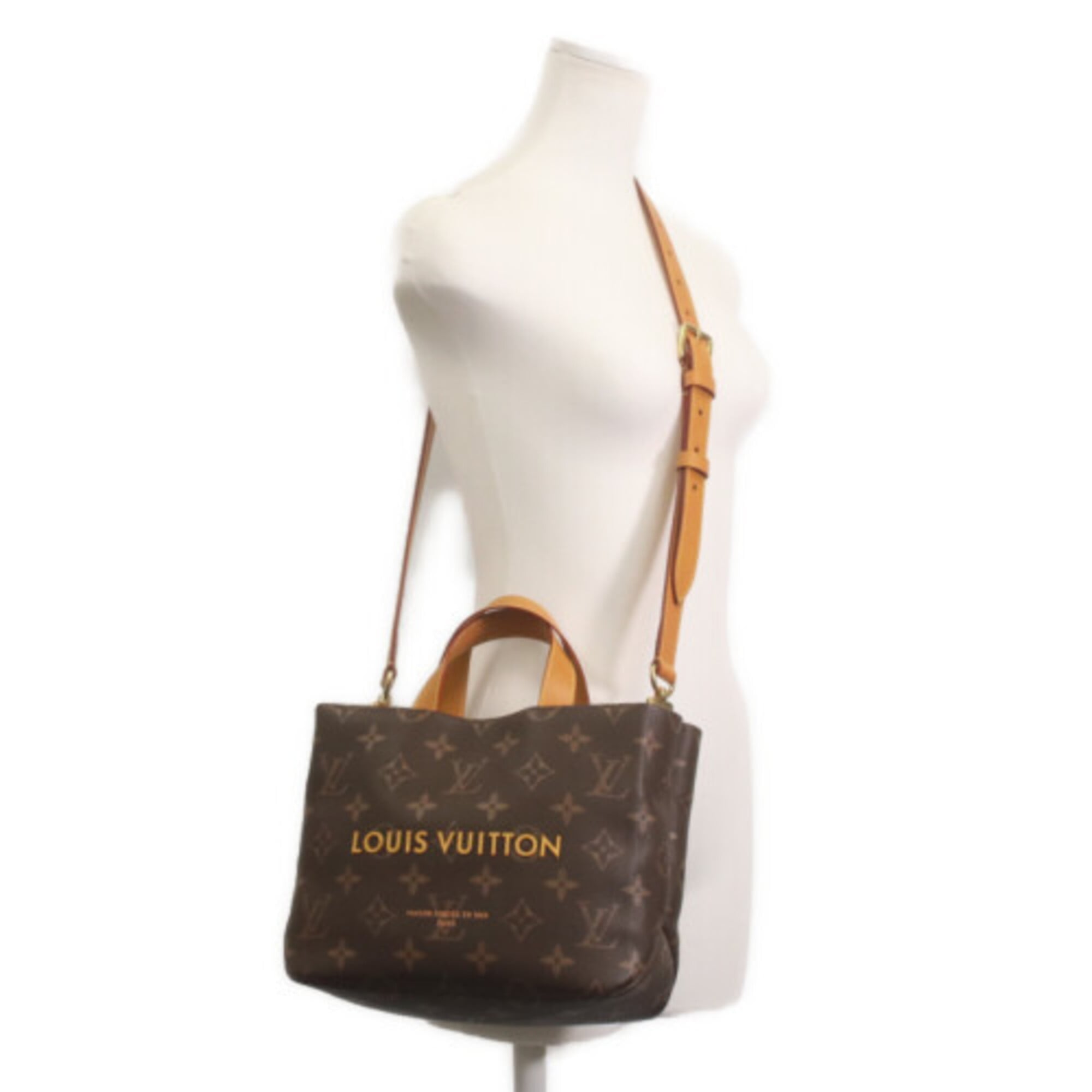 Louis Vuitton Brown Monogram Shoulder Bag Tote Bag (Pre-Owned)