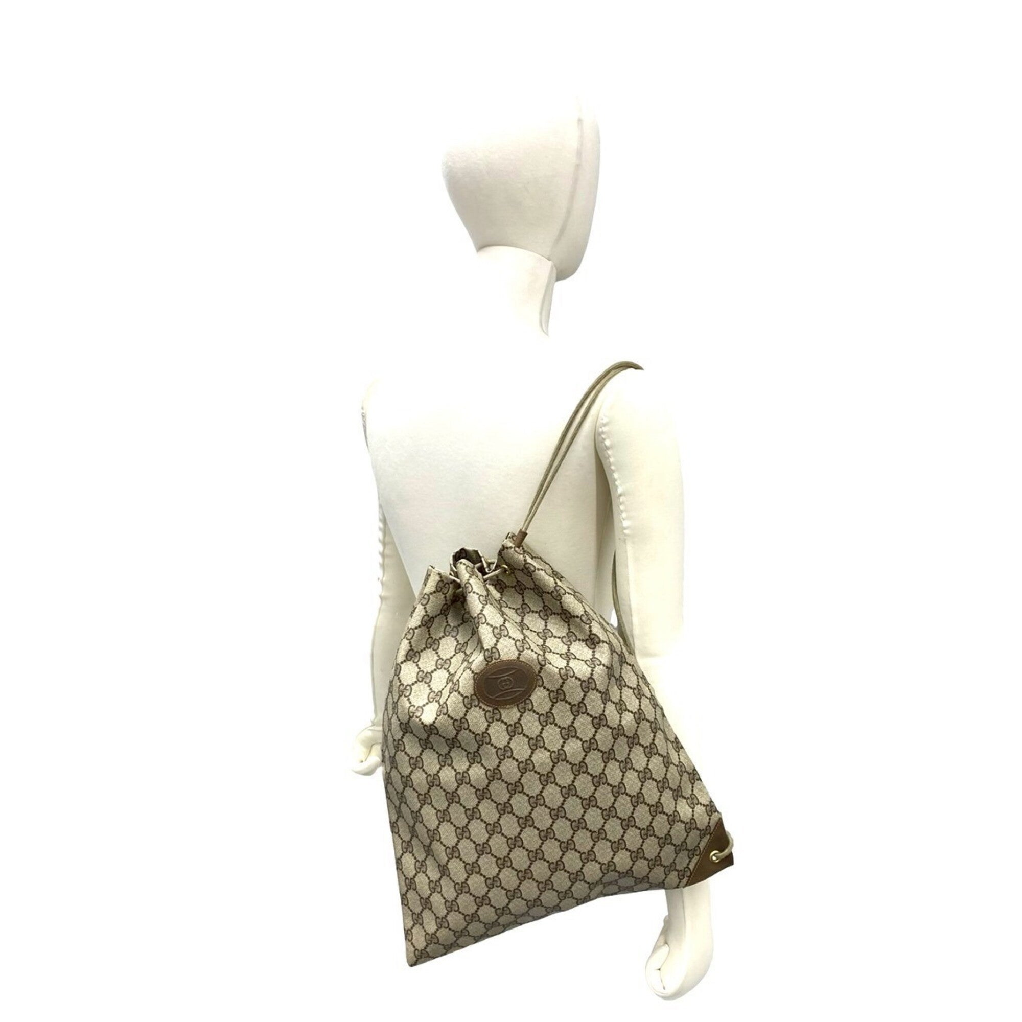 Gucci Brown Pvc Leather Handbag Shoulder Bag (Pre-Owned)