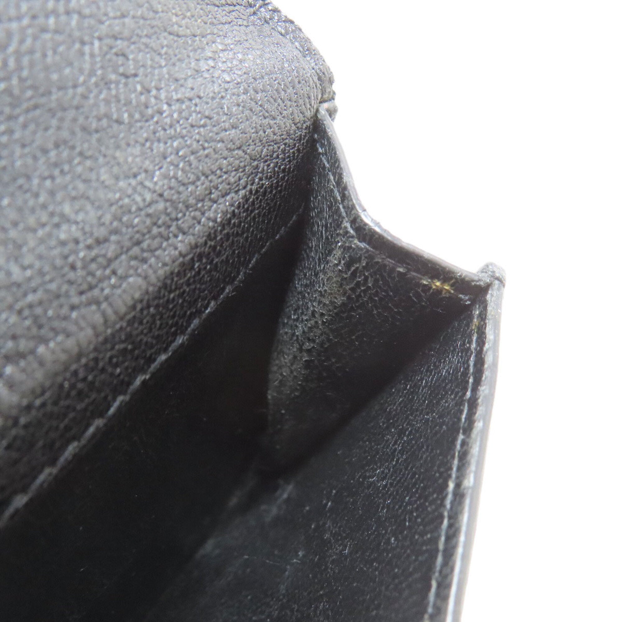 Yves Saint Laurent Black Blue Wallet (Tri-Fold) (Pre-Owned)