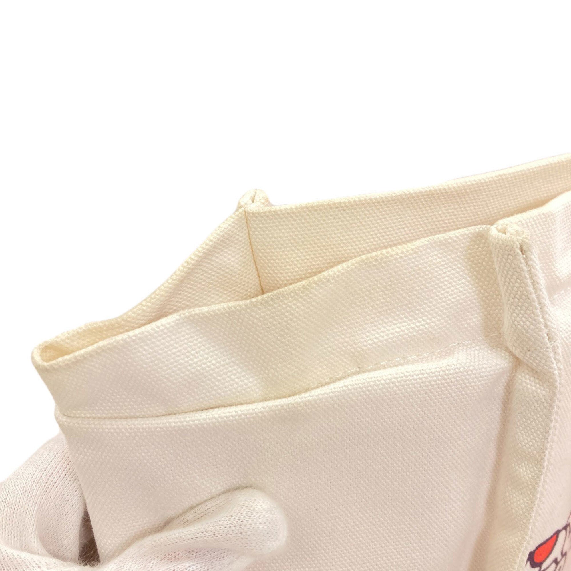 Hermes White Canvas Pouch Tote Bag (Pre-Owned)