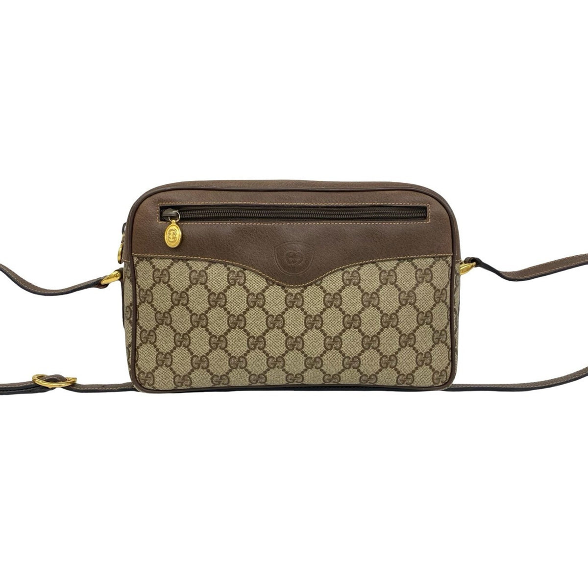 Gucci Brown Leather Pvc Pochette Shoulder Bag (Pre-Owned)