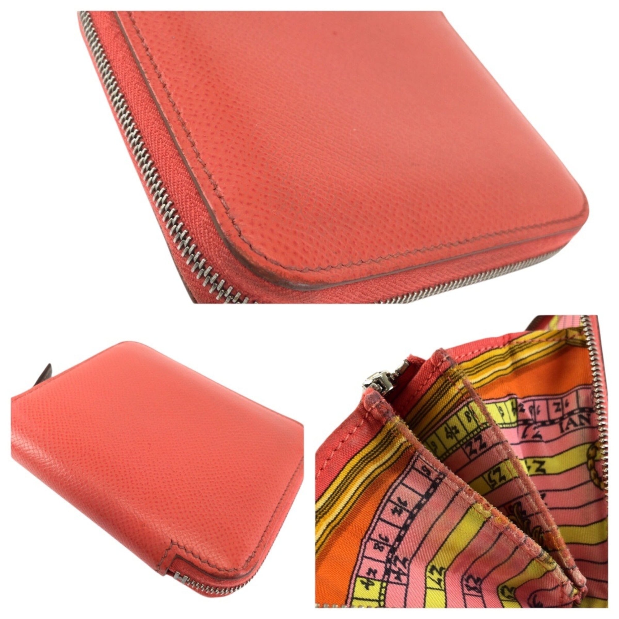 Hermes Orange Rose Jaipur Epsom Leather Coin Purse/Coin Case (Pre-Owned)