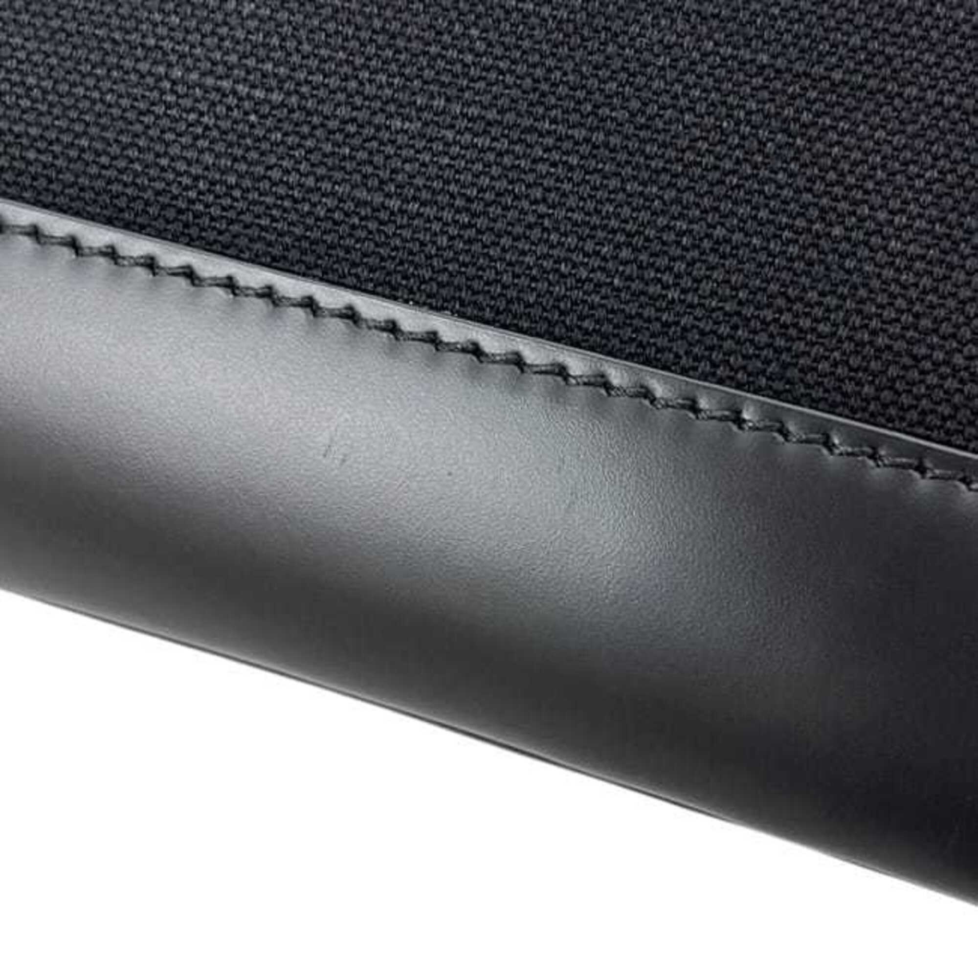 Balenciaga Black Canvas Leather Clutch Bag (Pre-Owned)