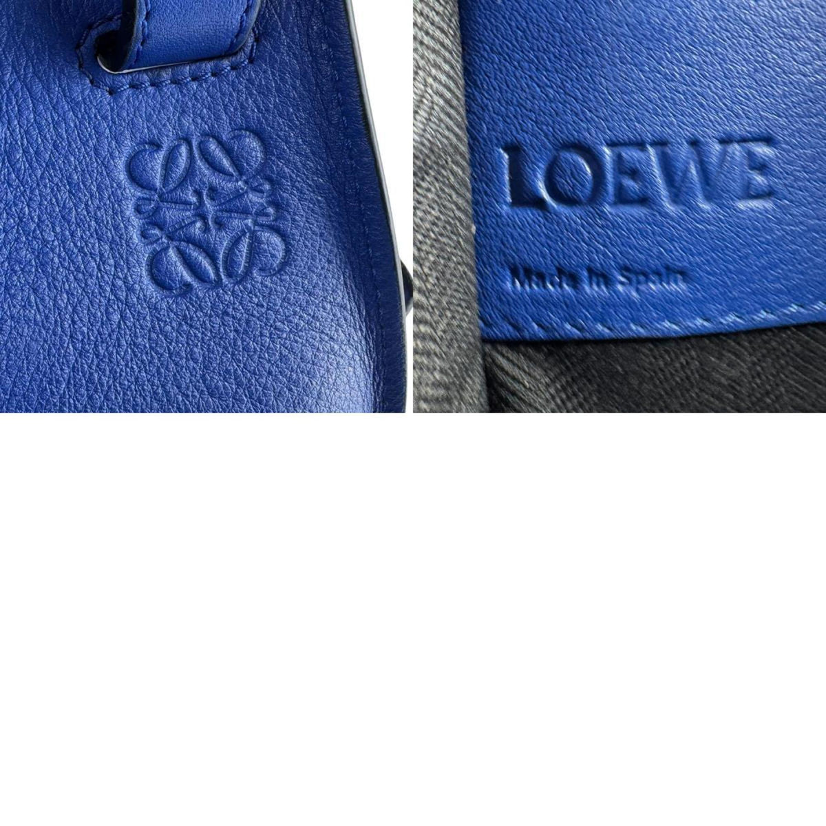 Loewe Blue Leather Handbag Shoulder Bag (Pre-Owned)