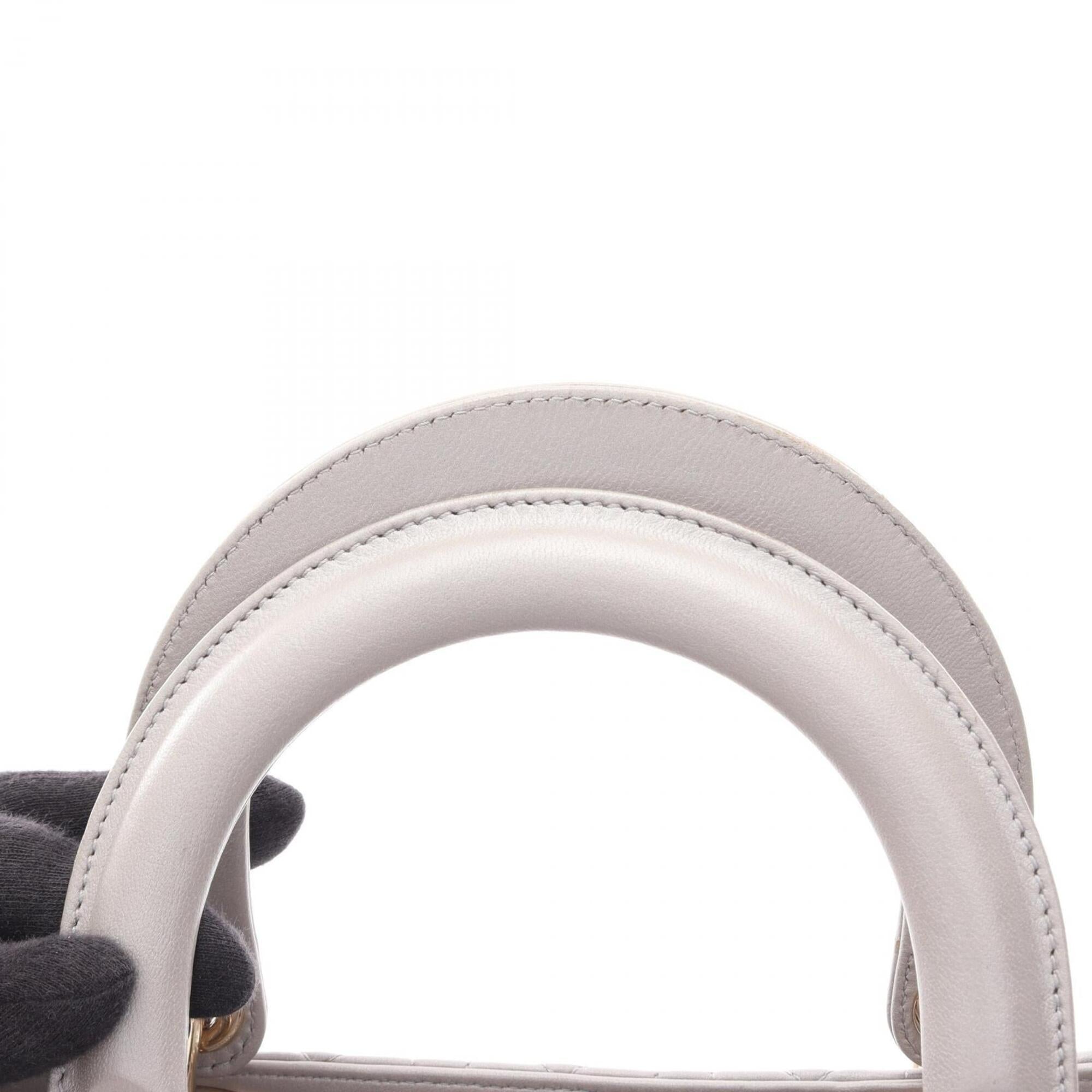 Christian Dior Gray Leather Handbag (Pre-Owned)