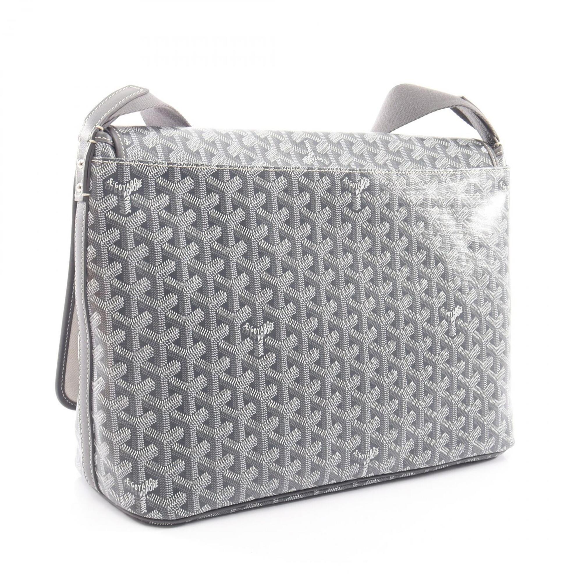 Goyard Gray White Coated Canvas Pvc Leather Handbag Shoulder Bag (Pre-Owned)