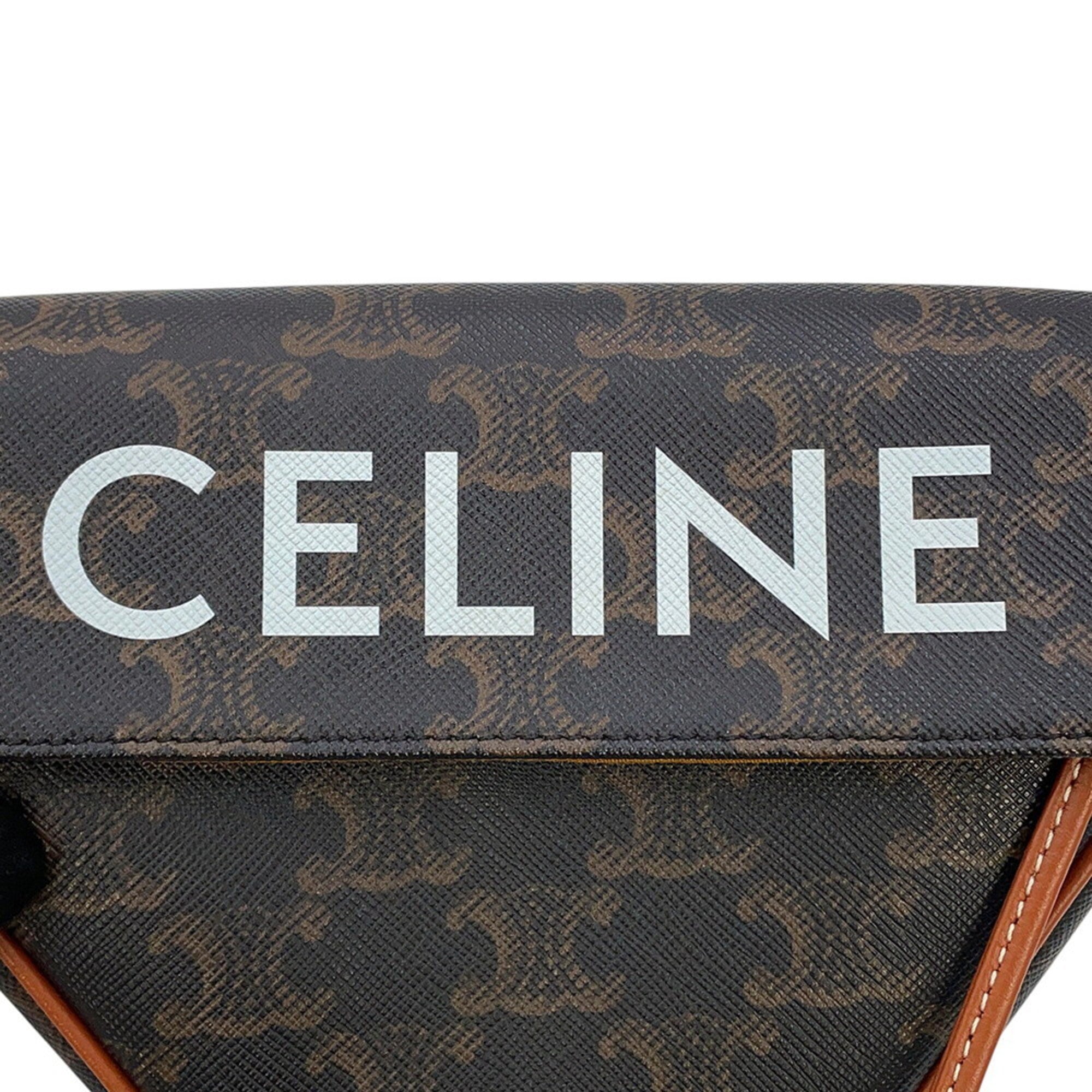 Celine Brown Pvc Leather Handbag Shoulder Bag (Pre-Owned)