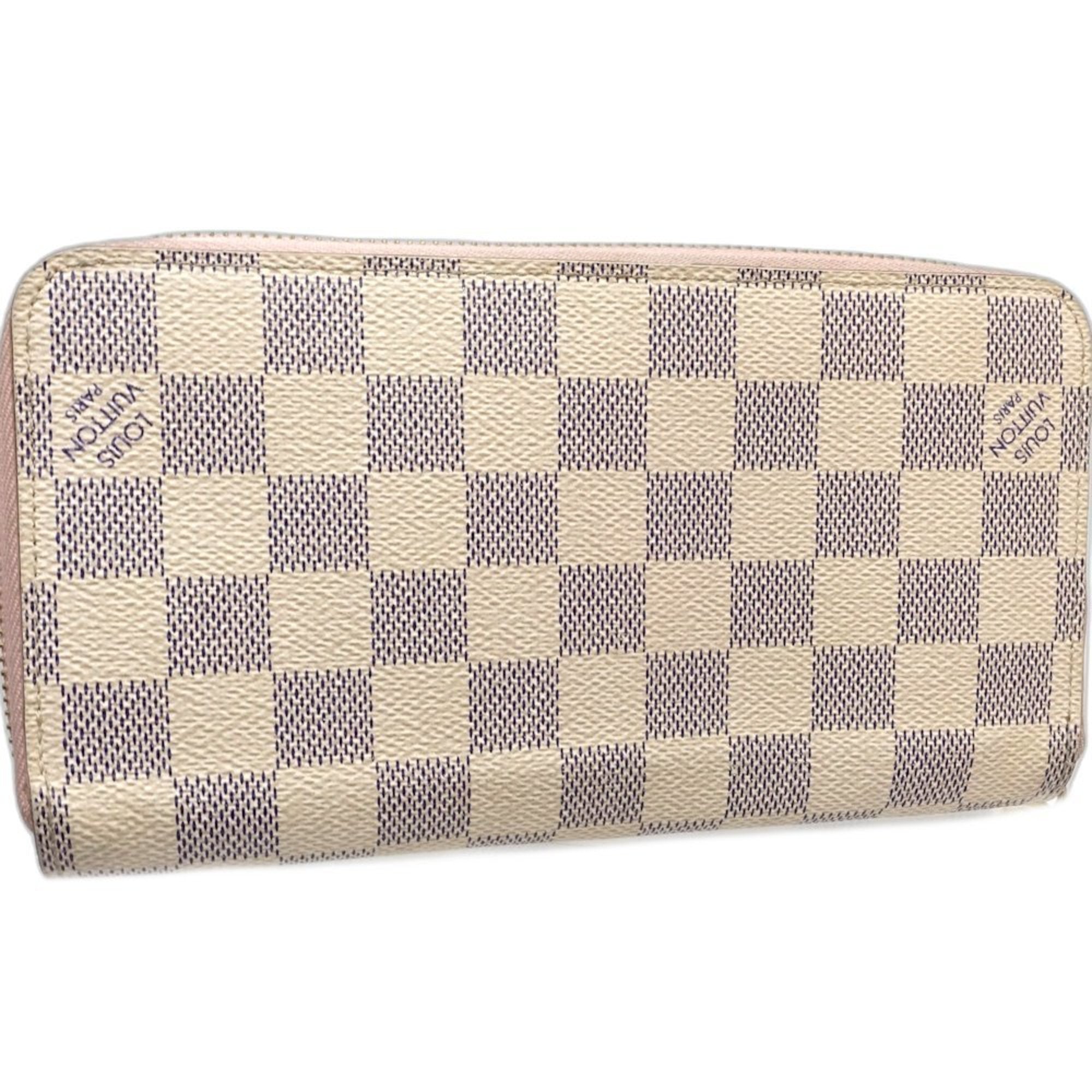 Louis Vuitton Damier Azur Damier Azur Rose Ballerine Damier Azur Long Wallet (Bi-Fold) (Pre-Owned)
