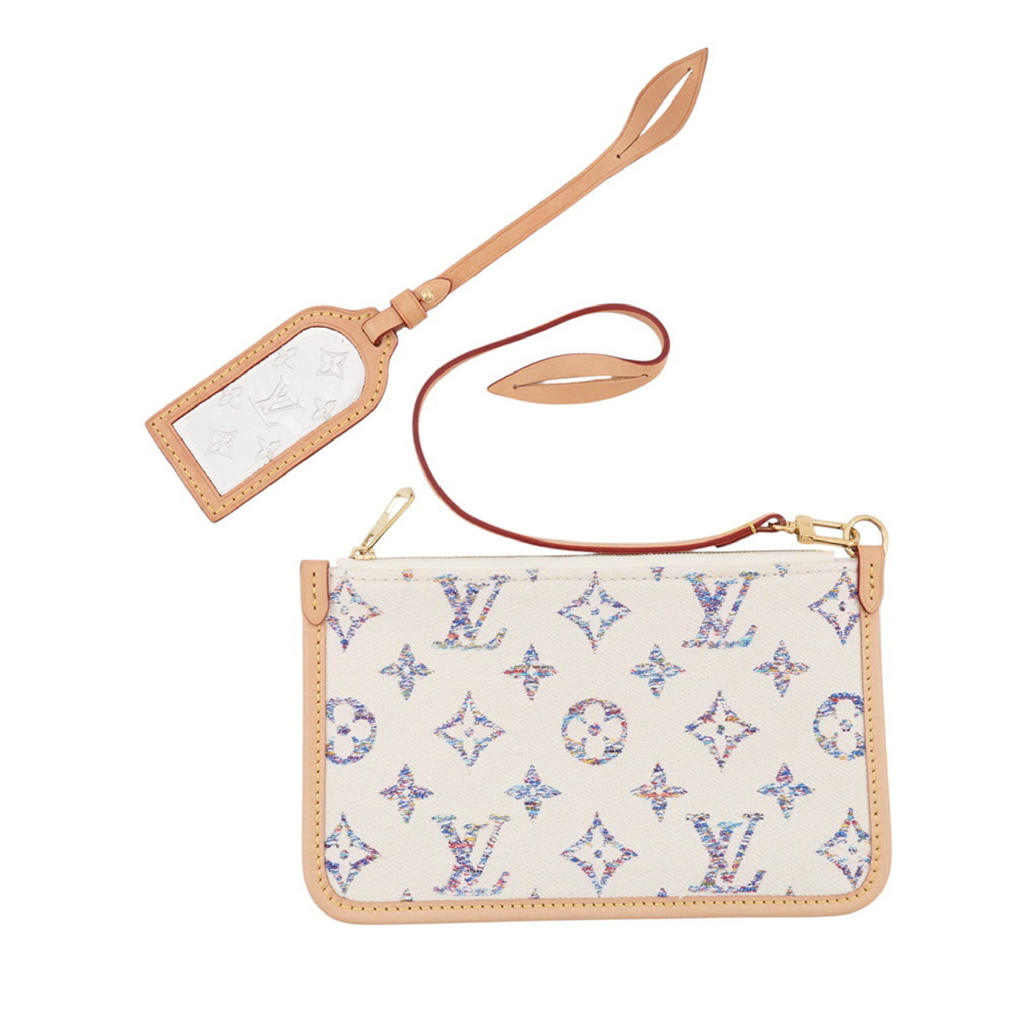 Louis Vuitton Monogram Off-White Or Monogram Handbag Pouch Shoulder Bag (Pre-Owned)