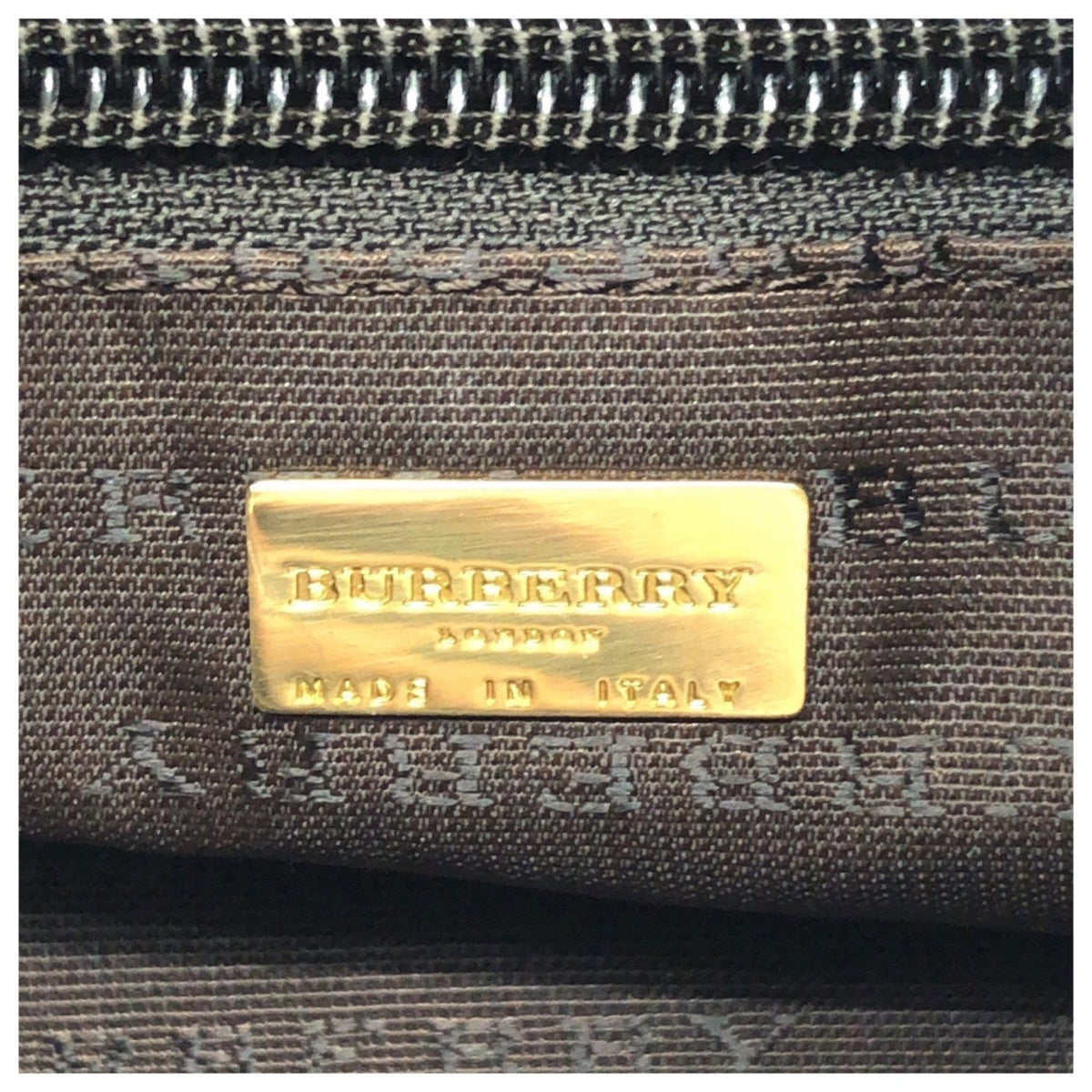 Burberry Beige Brown Pvc Leather Boston Bag Handbag (Pre-Owned)