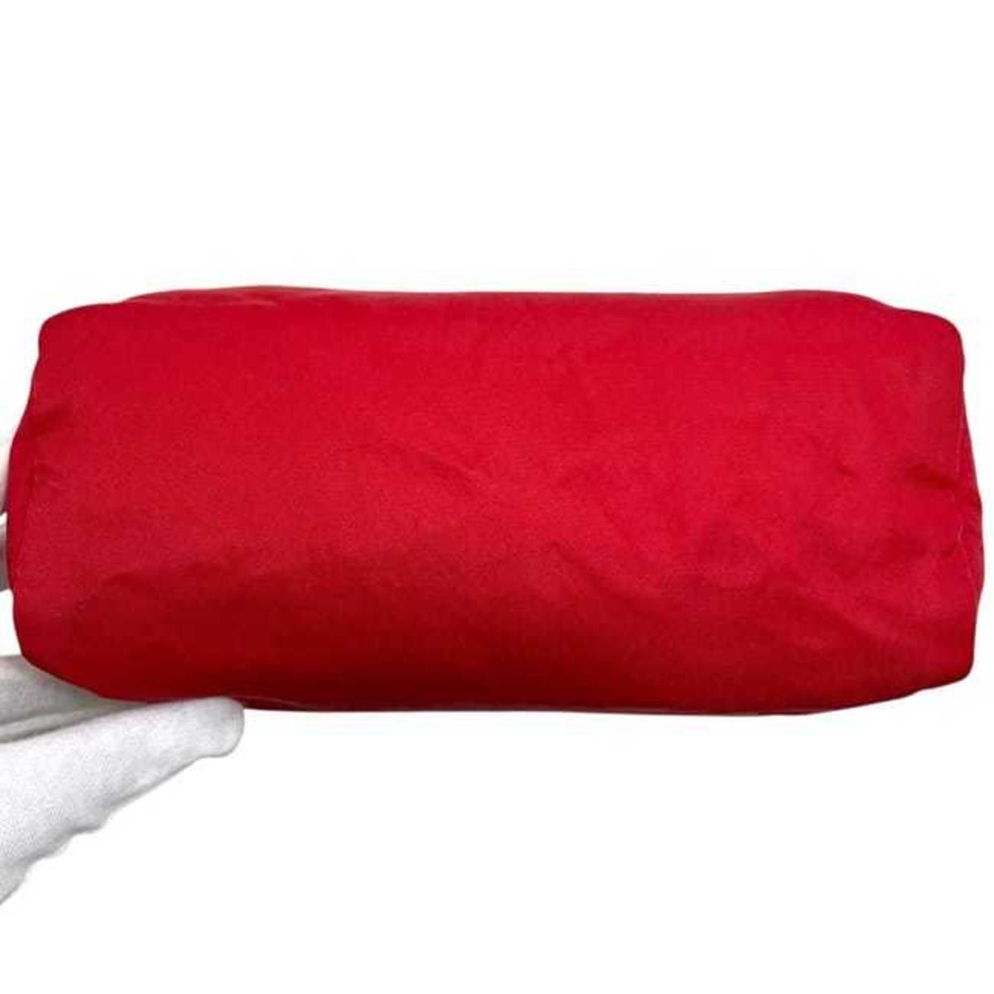 Prada Red Color Nylon Pouch (Pre-Owned)