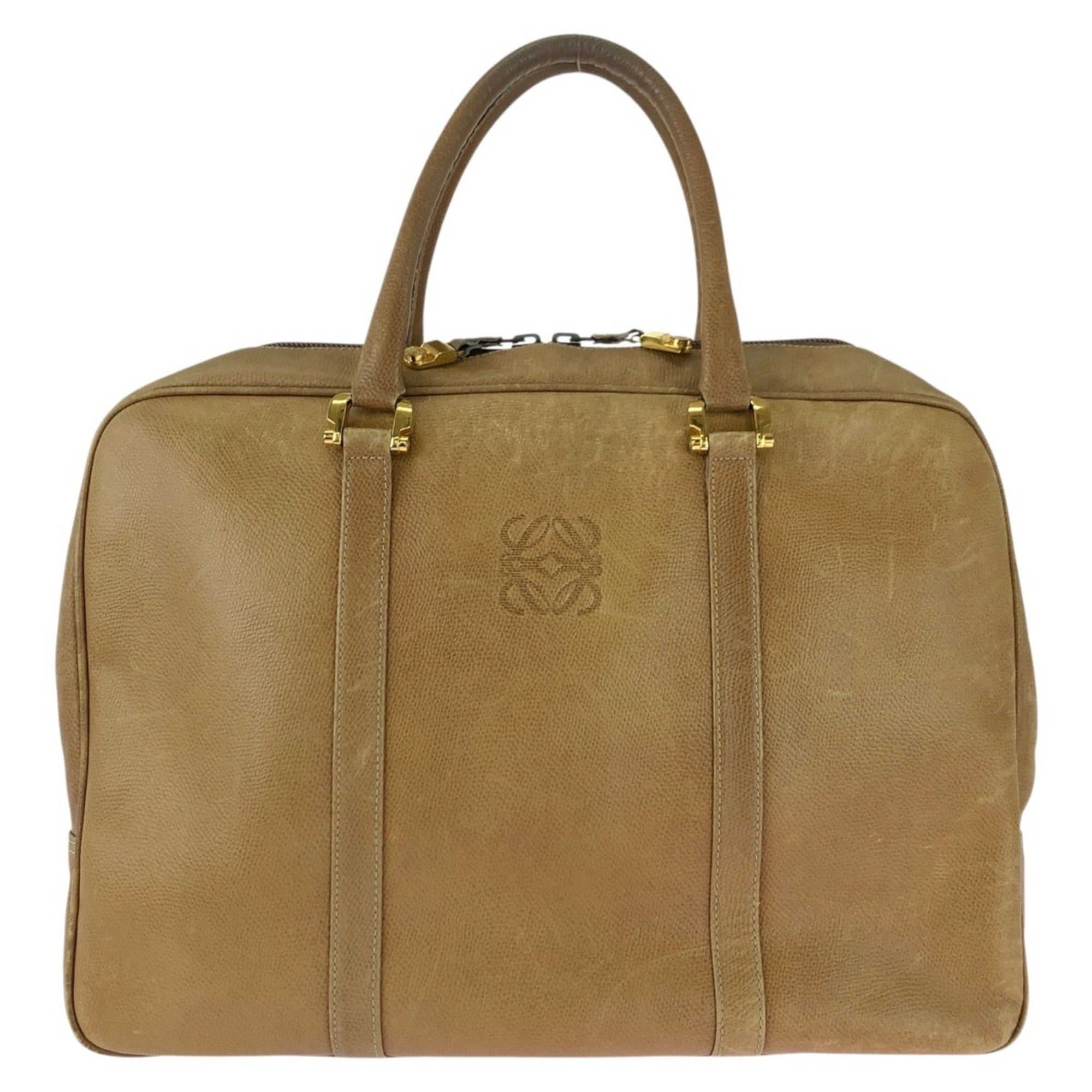 Loewe Beige Leather Briefcase (Pre-Owned)