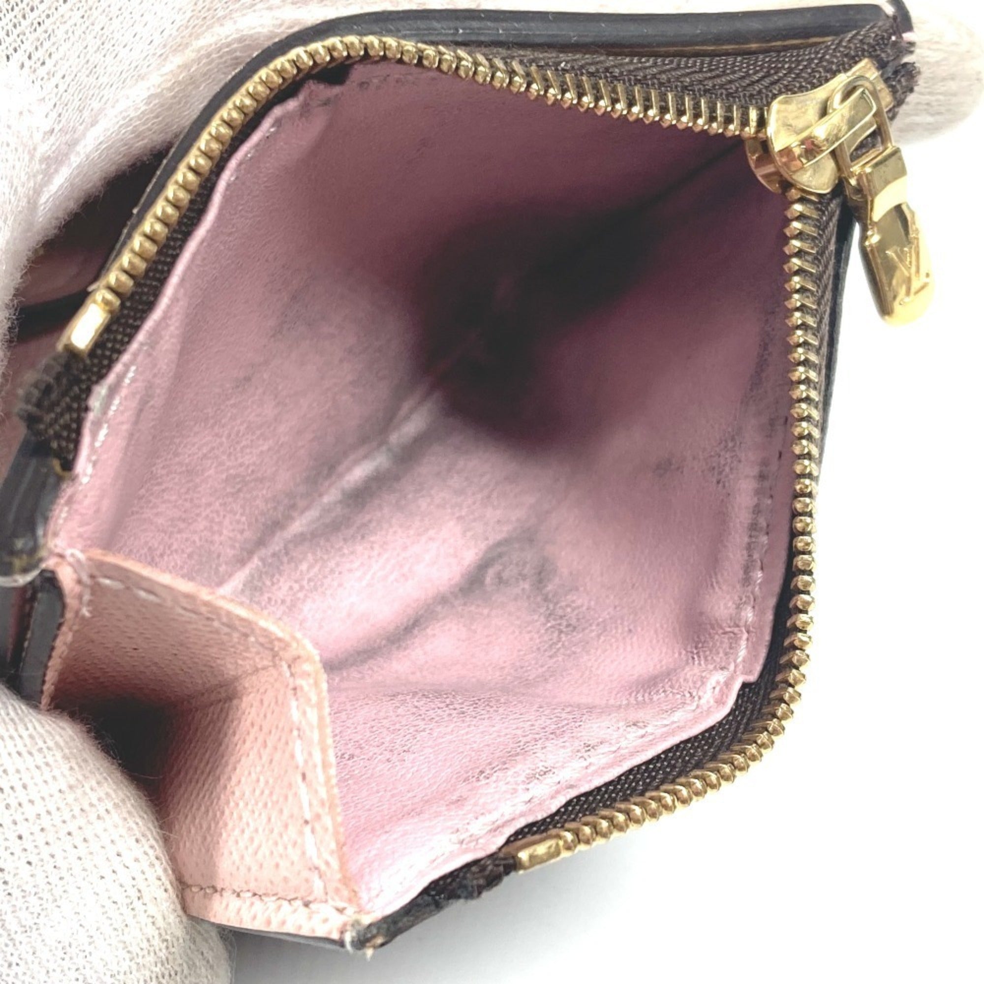Louis Vuitton Monogram Brown Pink Rose Ballerine Monogram Wallet (Tri-Fold) (Pre-Owned)