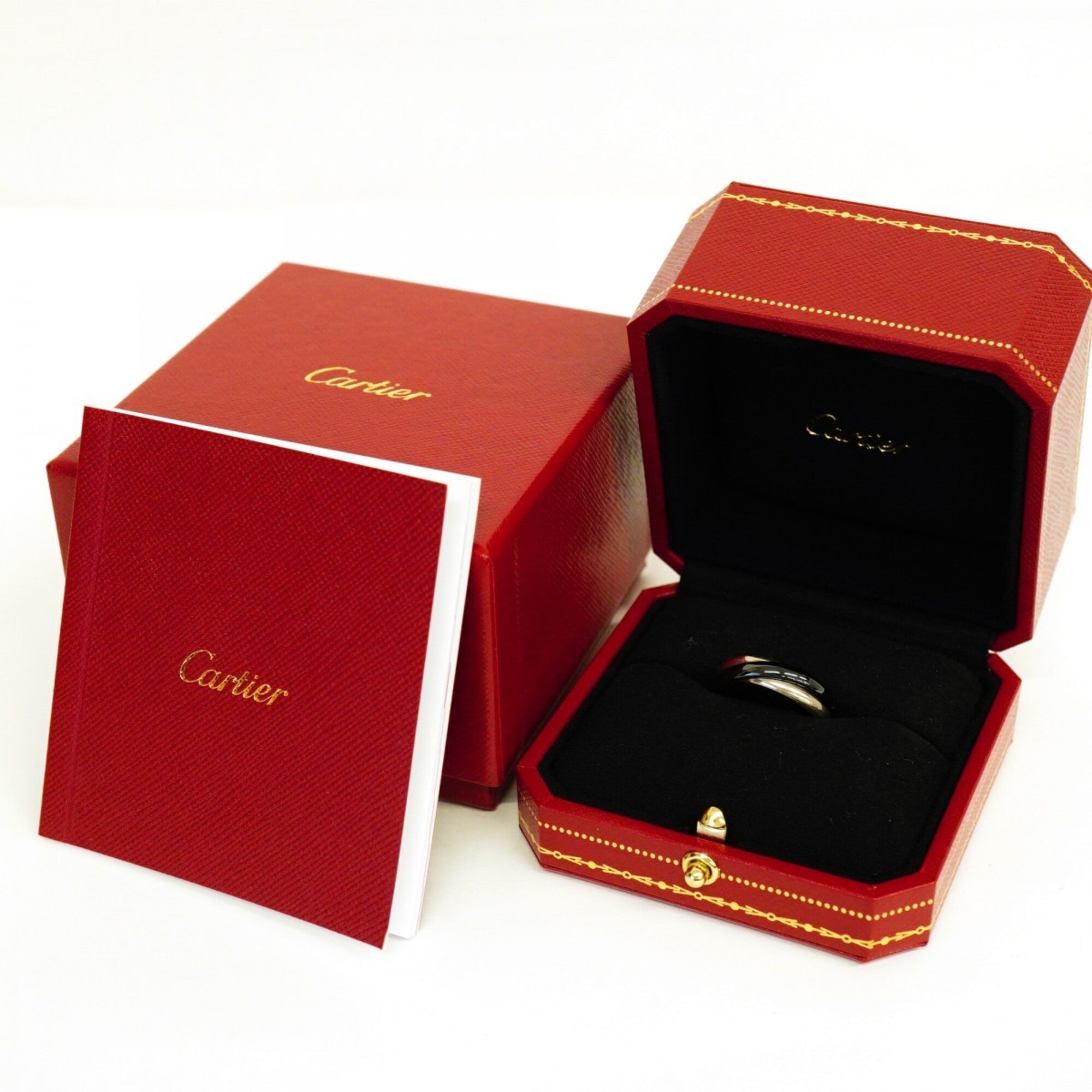 Cartier Black White Gold (18K) Ceramic Band Ring (Pre-Owned)