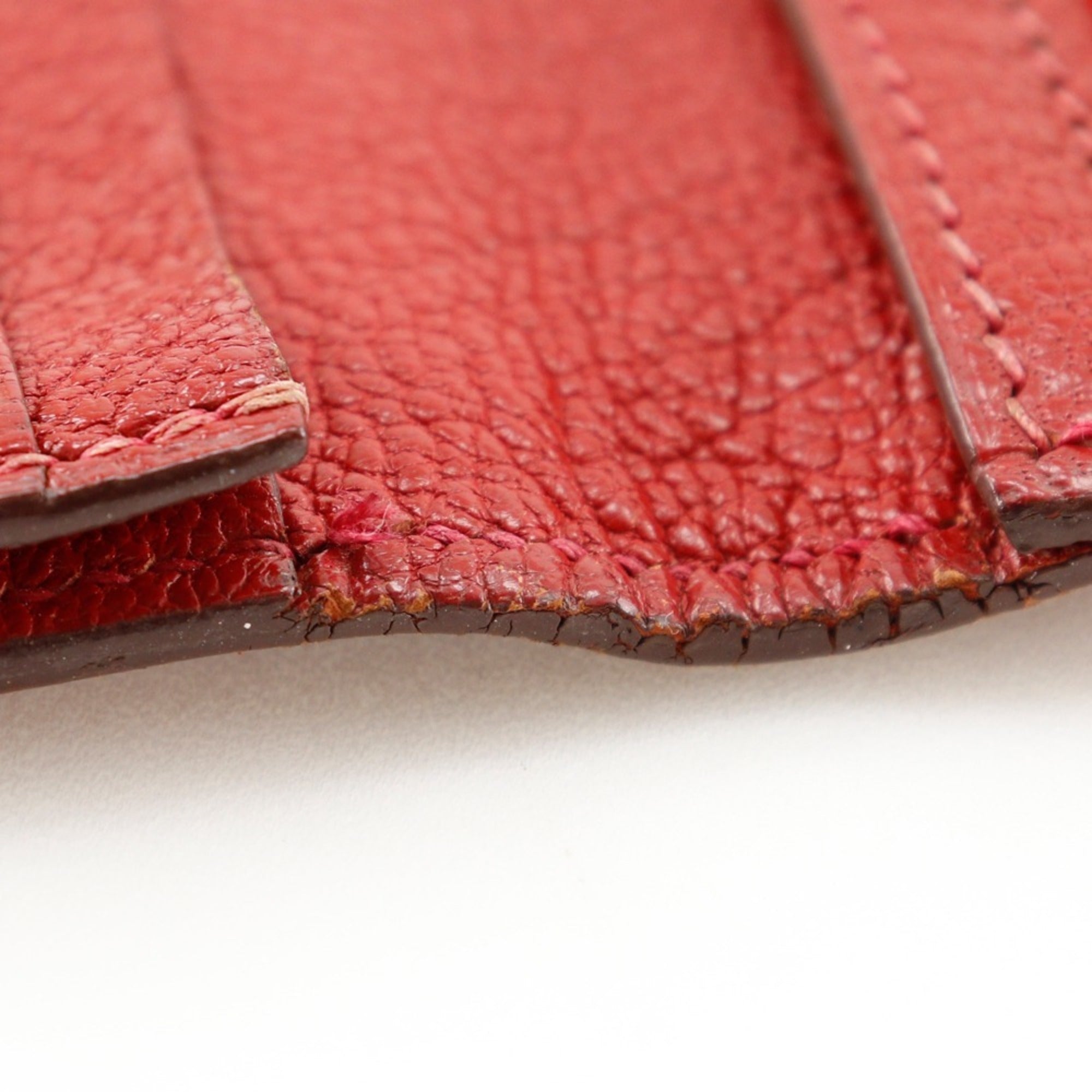 Hermes Red Color Wallet (Bi-Fold) (Pre-Owned)
