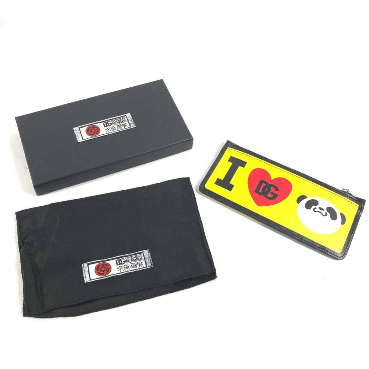 Dolce & Gabbana Black Yellow Leather Coin Purse/Coin Case (Pre-Owned)